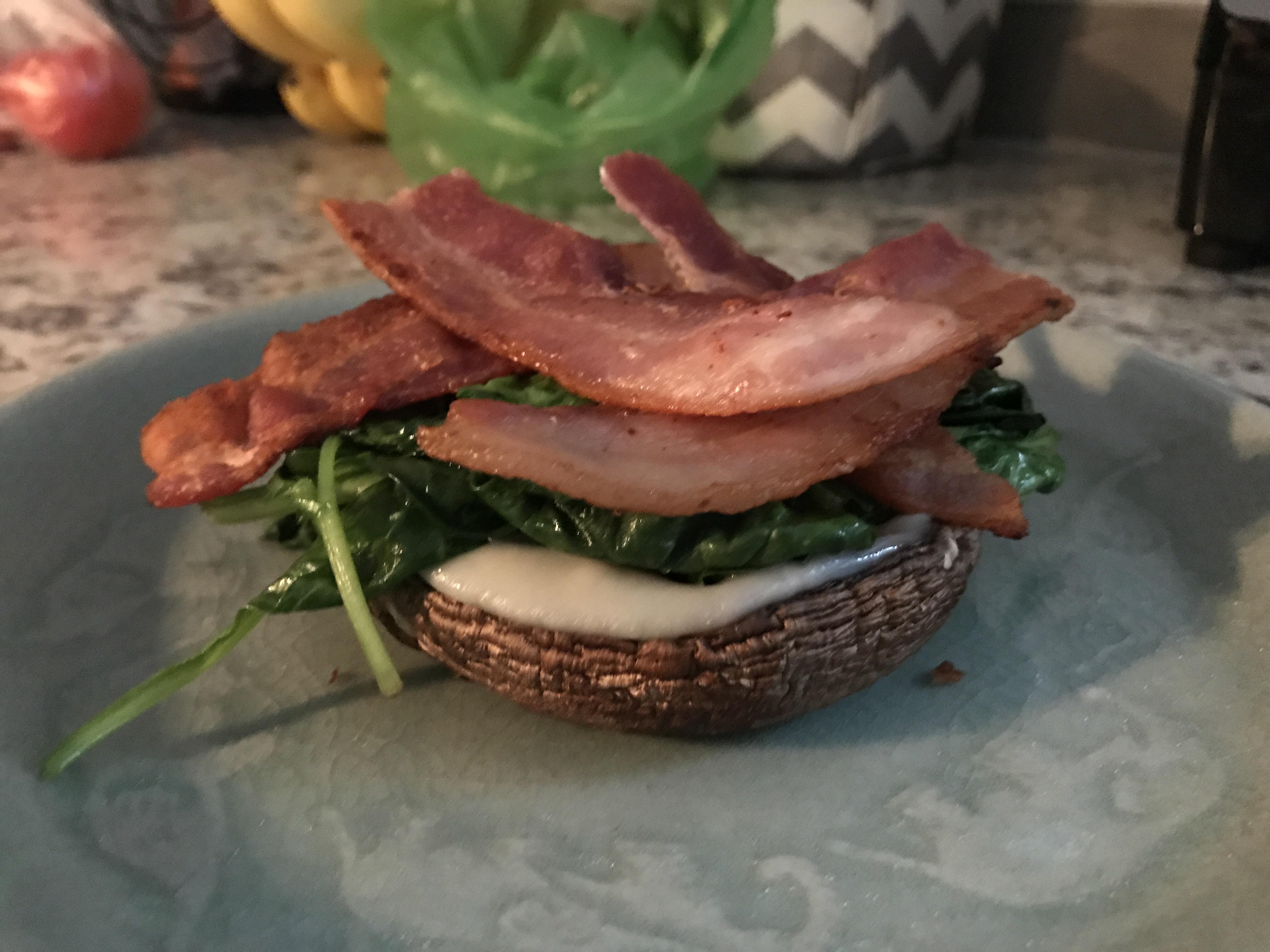[3.5 net carbs] Portobello Mushroom Cap Sandwich ketorecipes