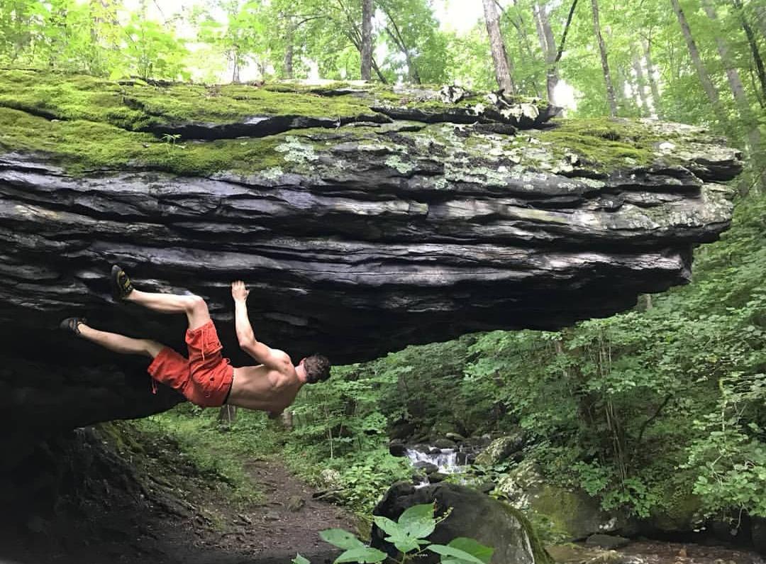 One of my favorite climbing pictures. Corner Rock, Pisgah, NC r