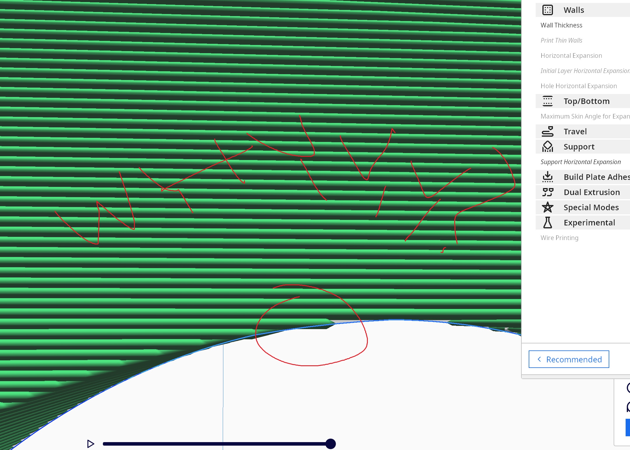 Trying to get accurate prints, but Cura just handles 'round things