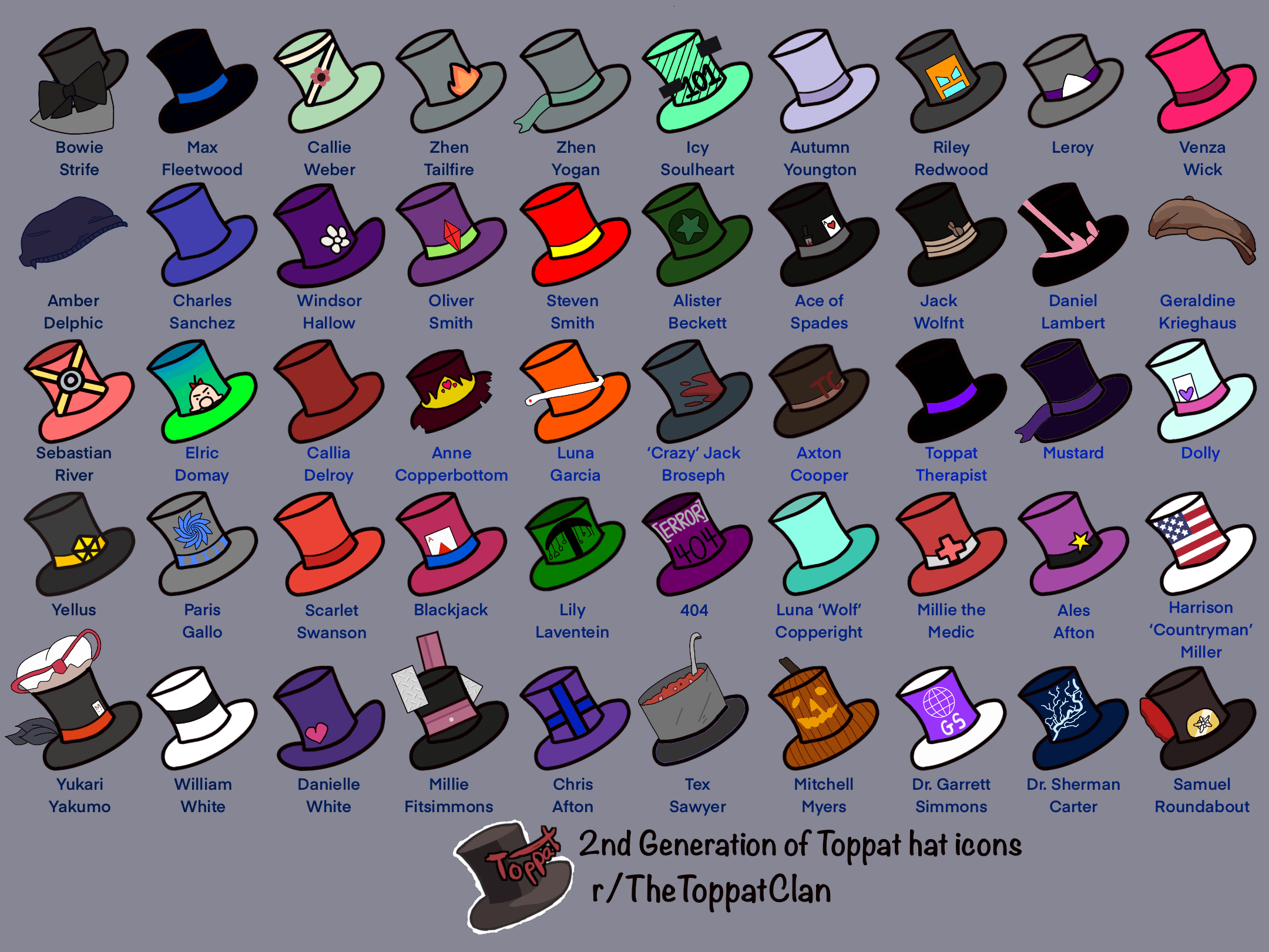 I was inspired by u/xSweetSlayerx 150 Toppat hat icons, so I made a 2nd