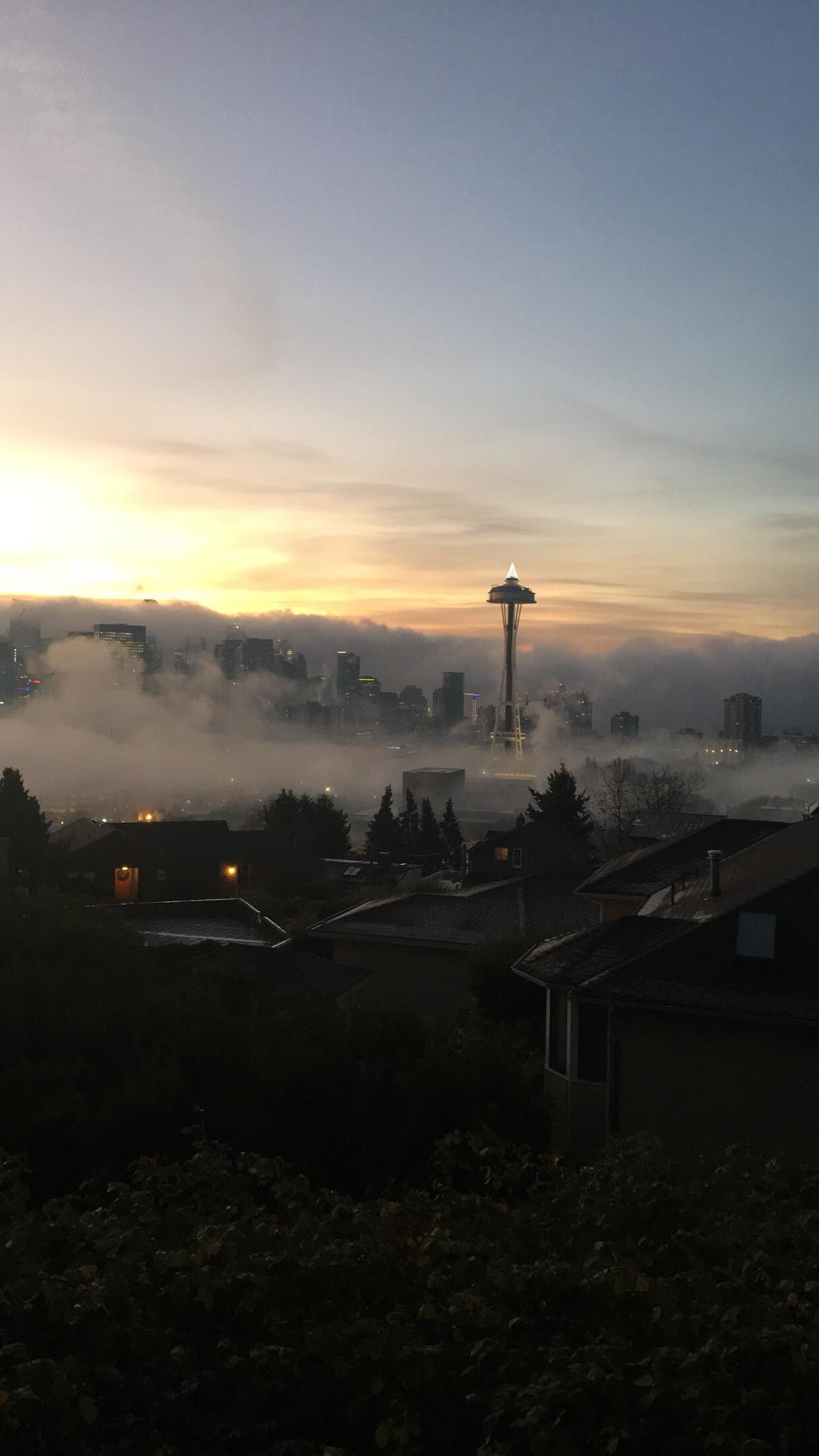 Downtown from Queen Anne this morning r/Seattle