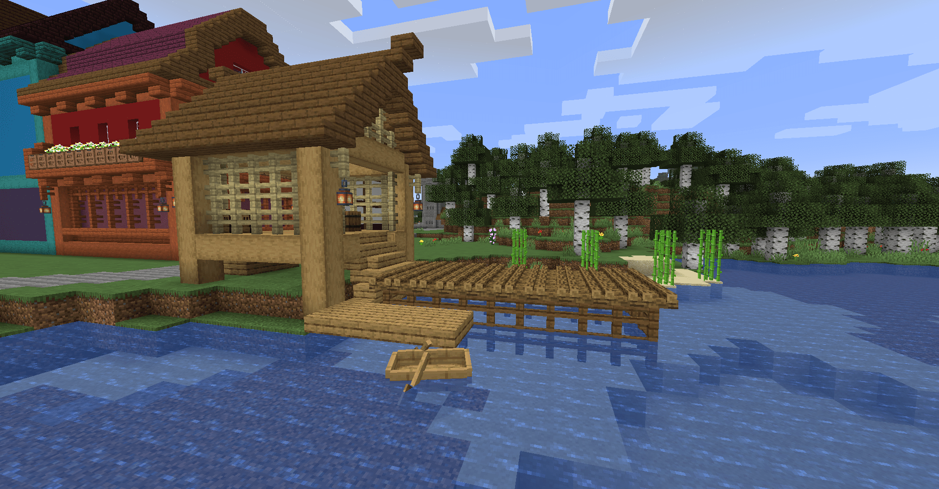 Small Fishing House Minecraft Pixel Art Grid Gallery