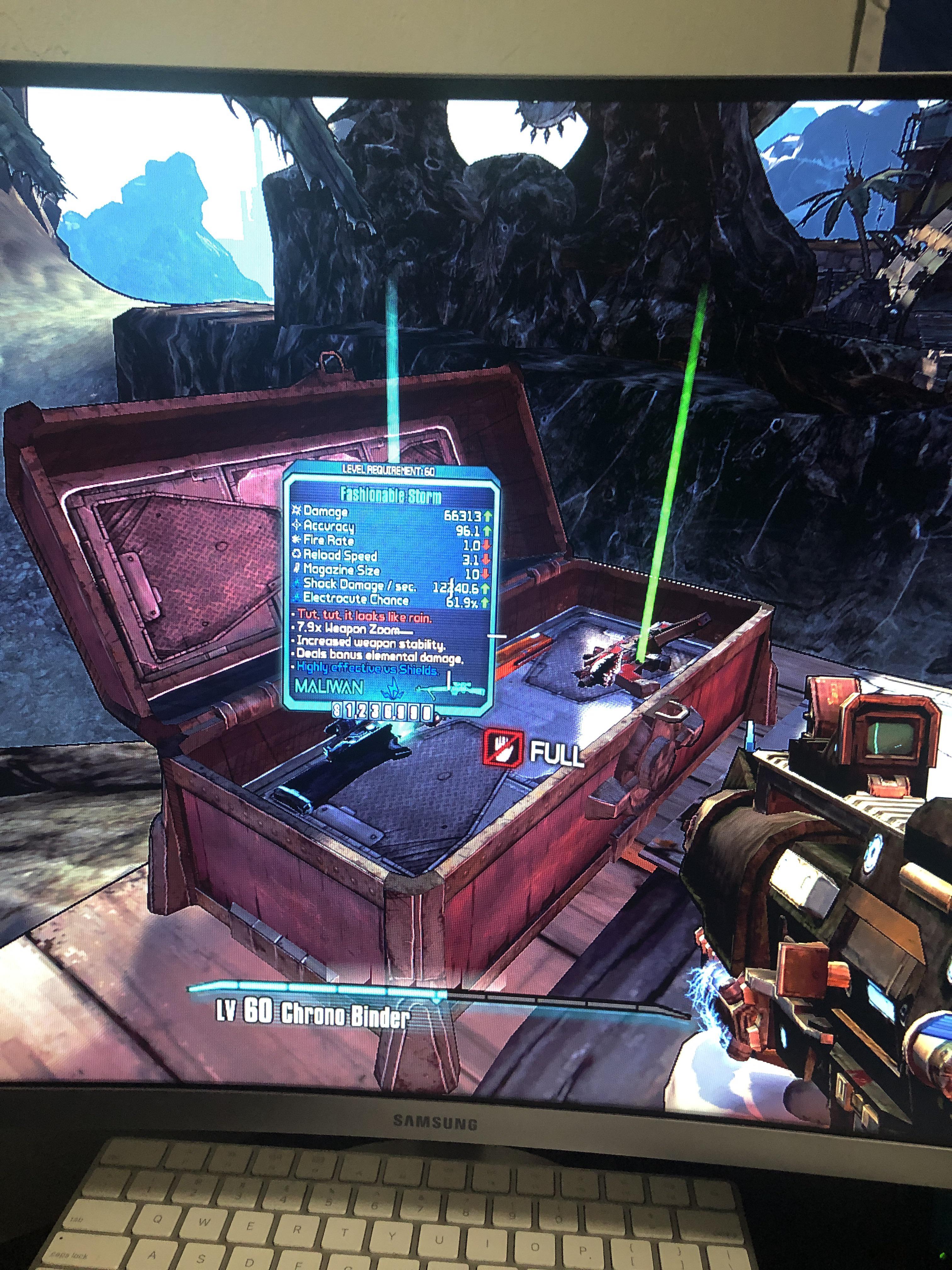 First chest score (storm is terrible) r/Borderlands2
