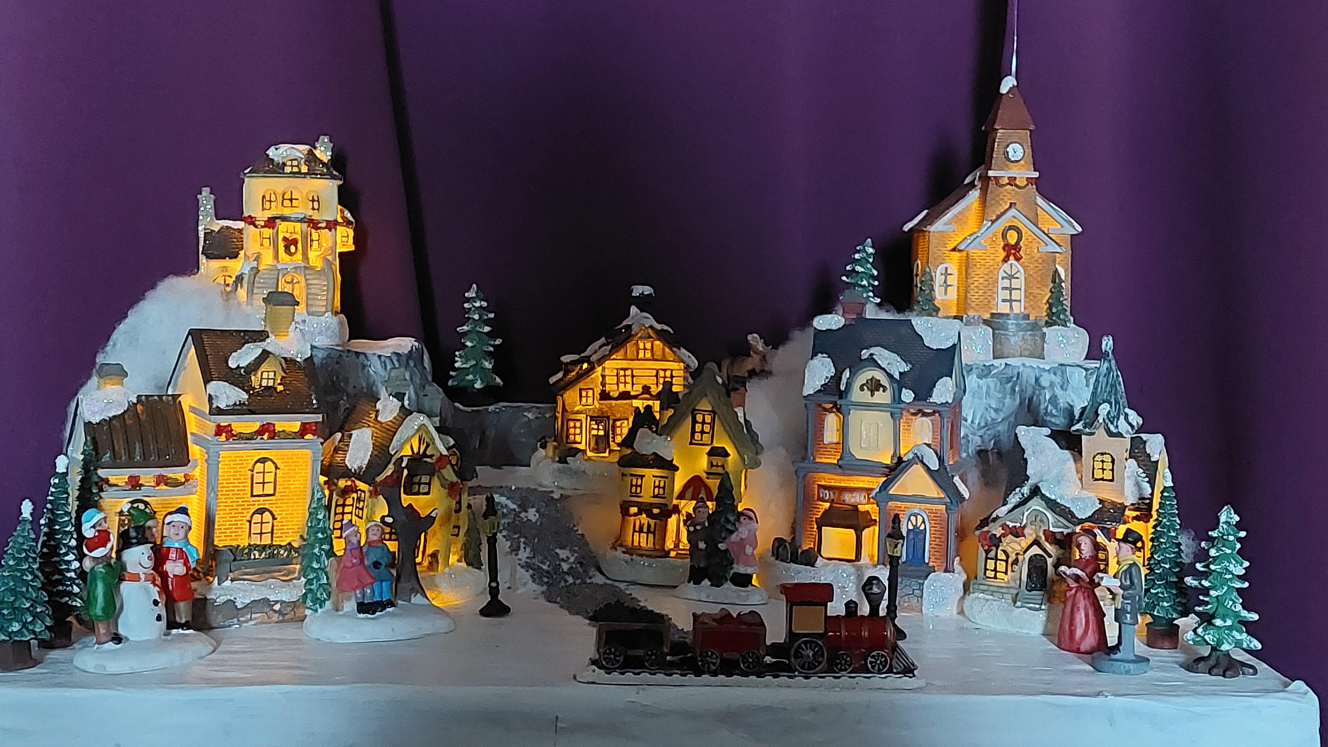 Our little christmas village. r/CreativeRoom