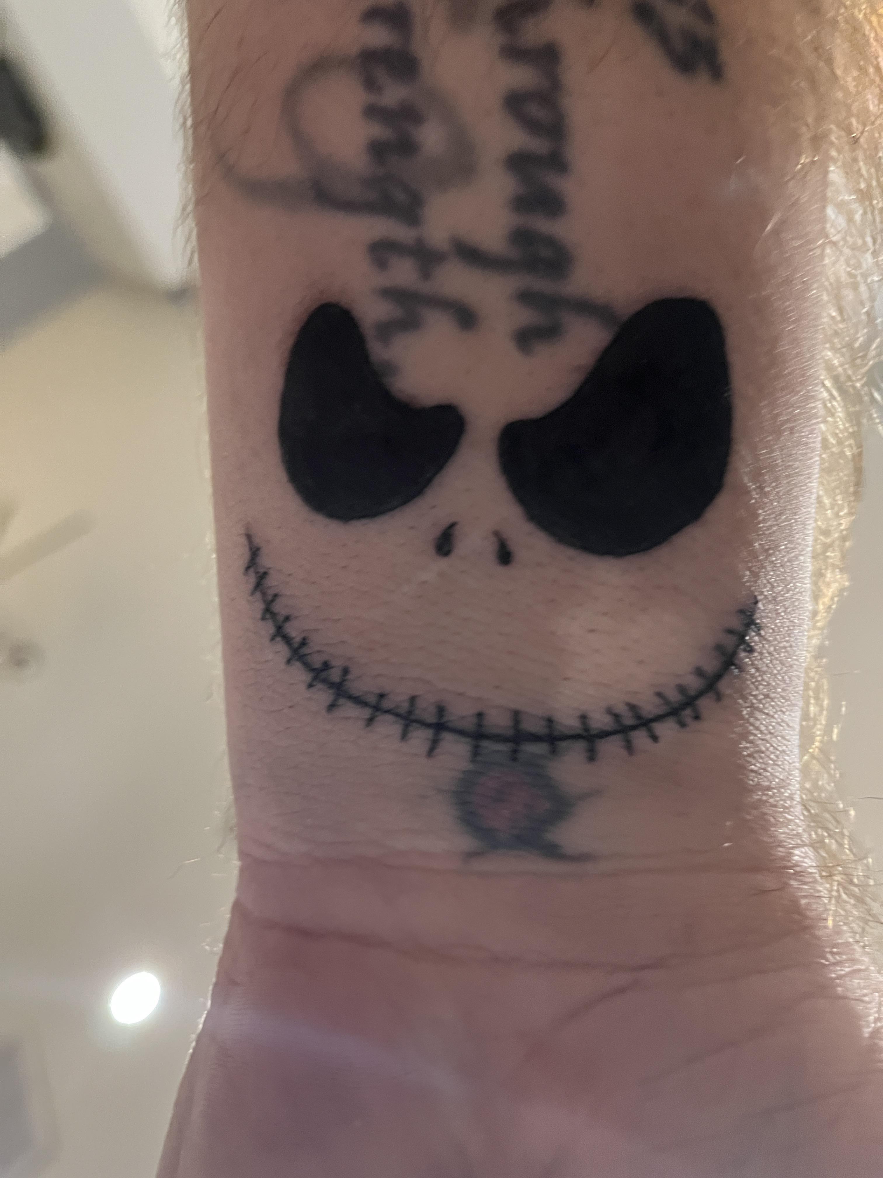 Fresh ink today! Jack Skellington done by Jody Fouse at ZEdge Tattoo