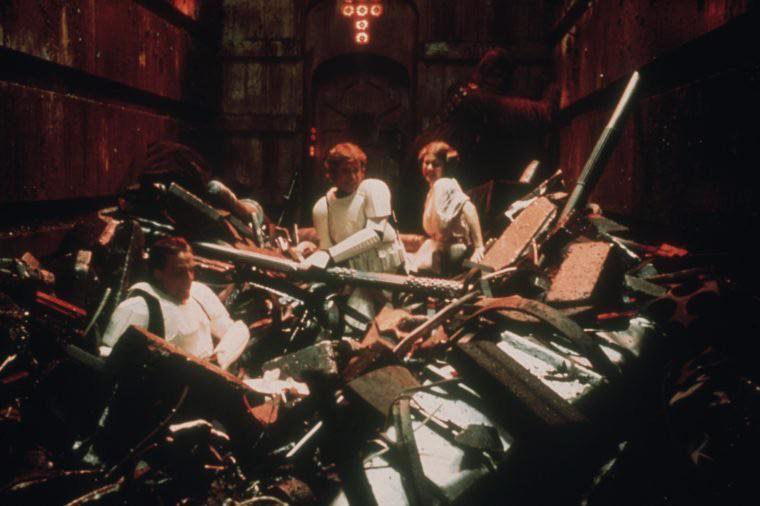 In Star Wars A New Hope (1977) the serial number that Mark Hamill gives