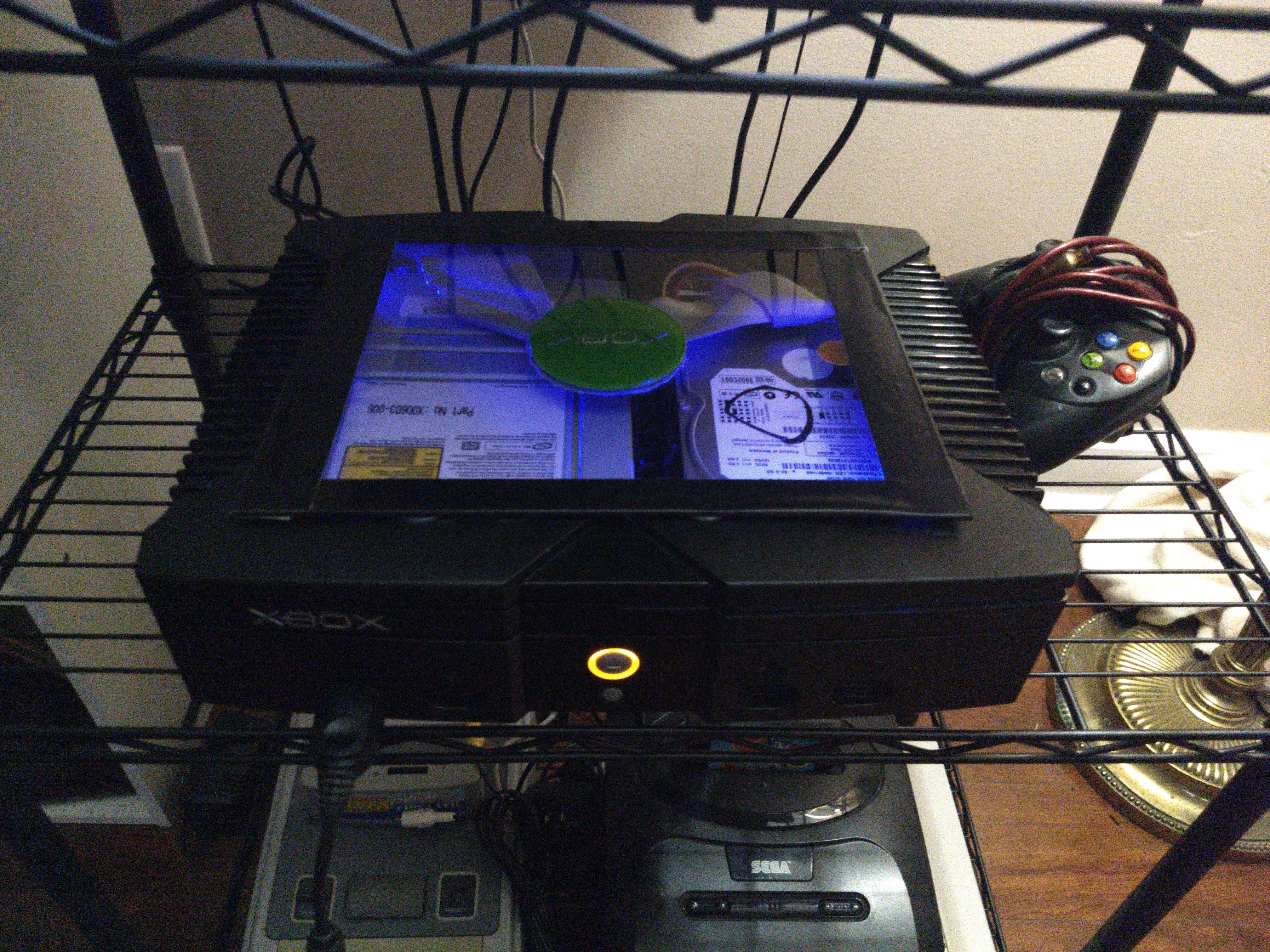Softmodded a 1.6 xbox with Ndure 3.1, lubed the disk drives belt to fix