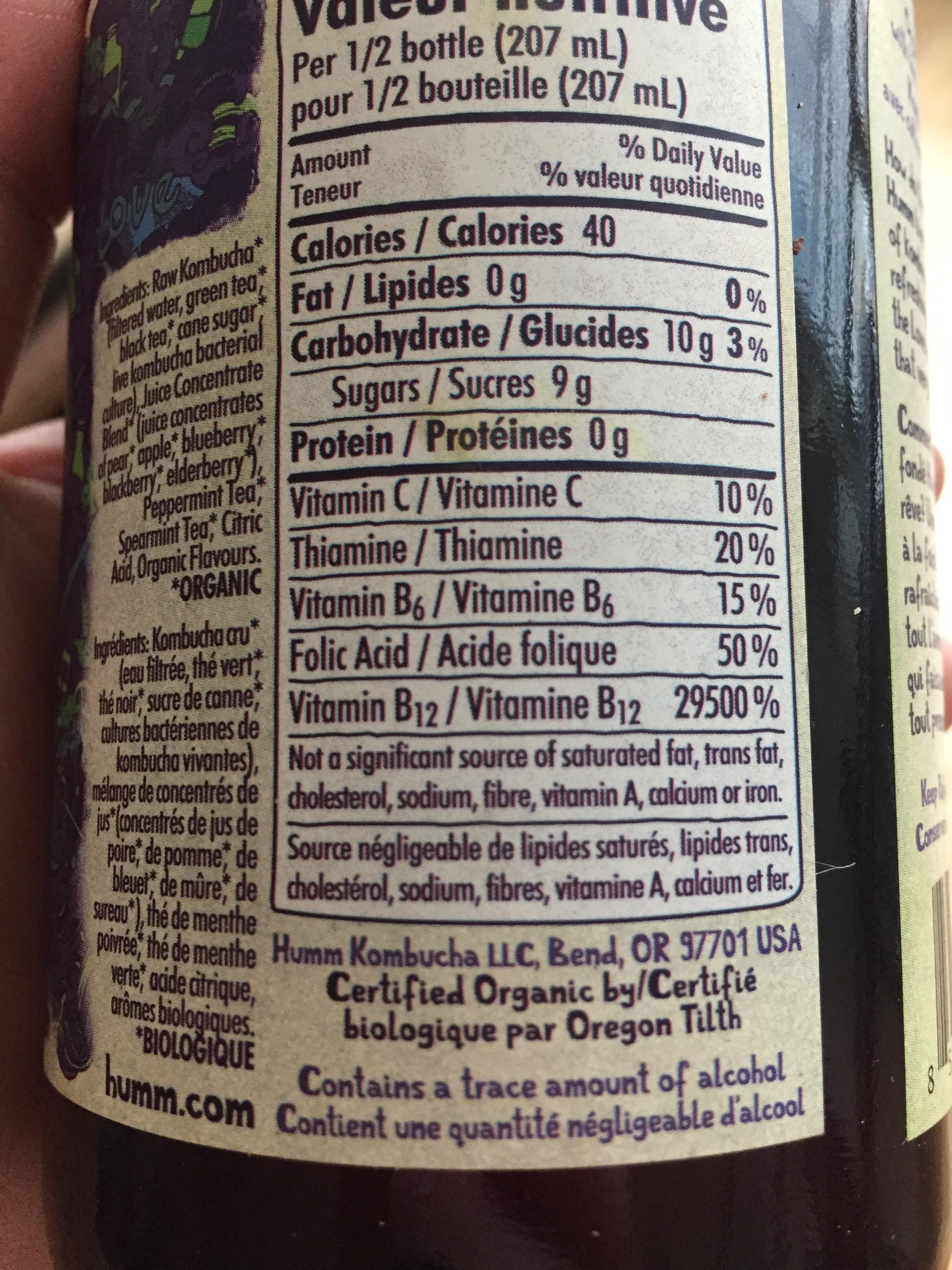 Apparently this kombucha contains almost thirtythousand percent of my