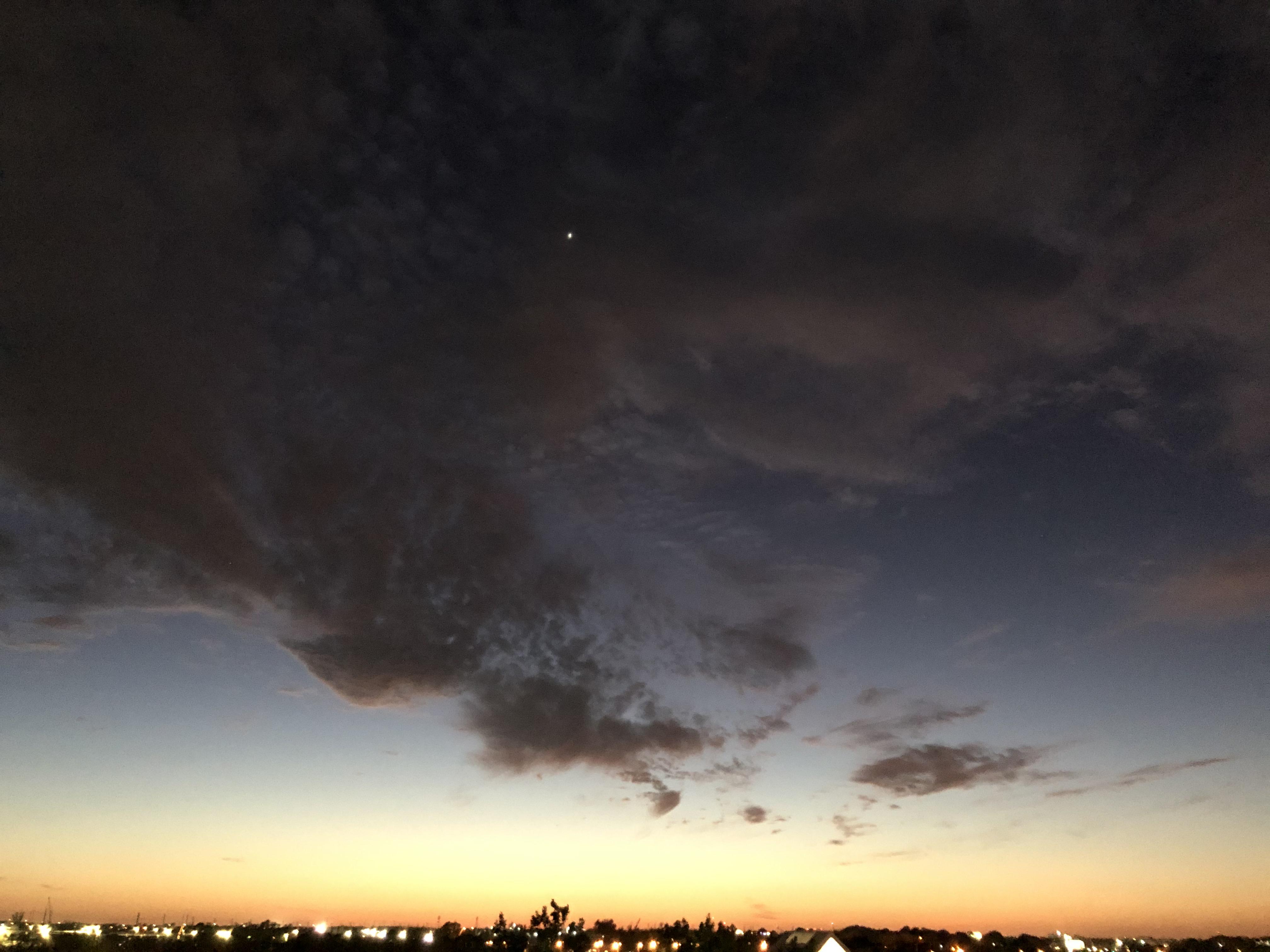 Venus in the evening sky in Florida. SkyPorn