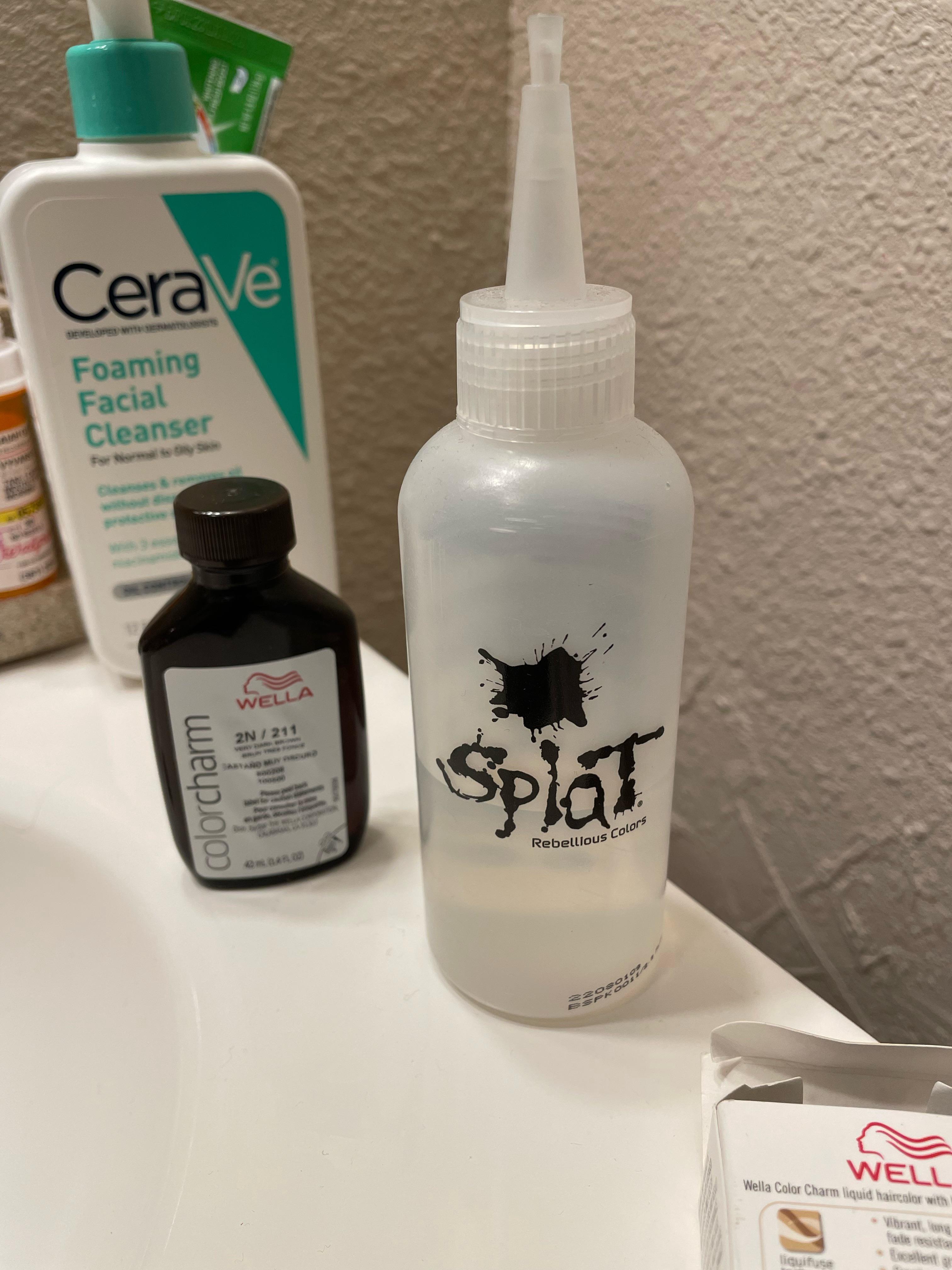 ok maybe this is a dumb question but i have the splat oxide bottle and regular hair dye, not