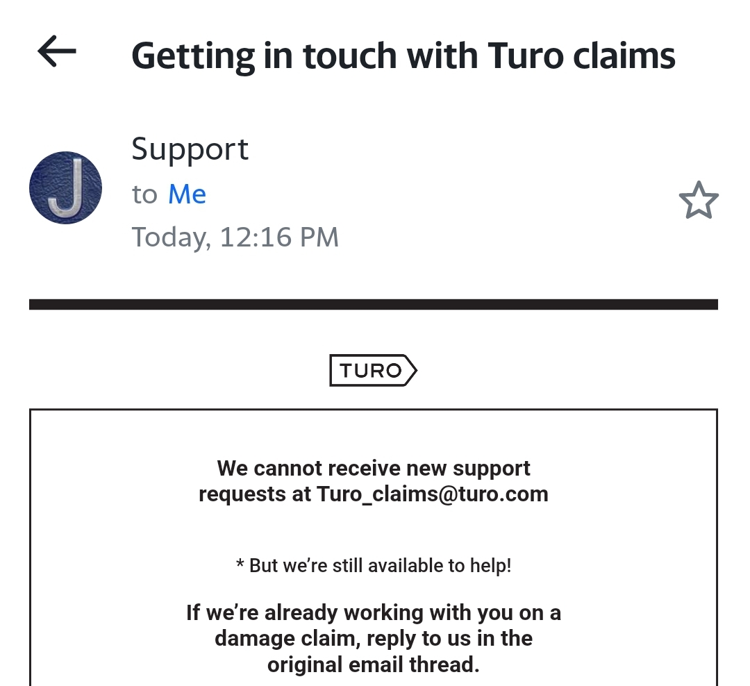 Turo Claim Support r/turo