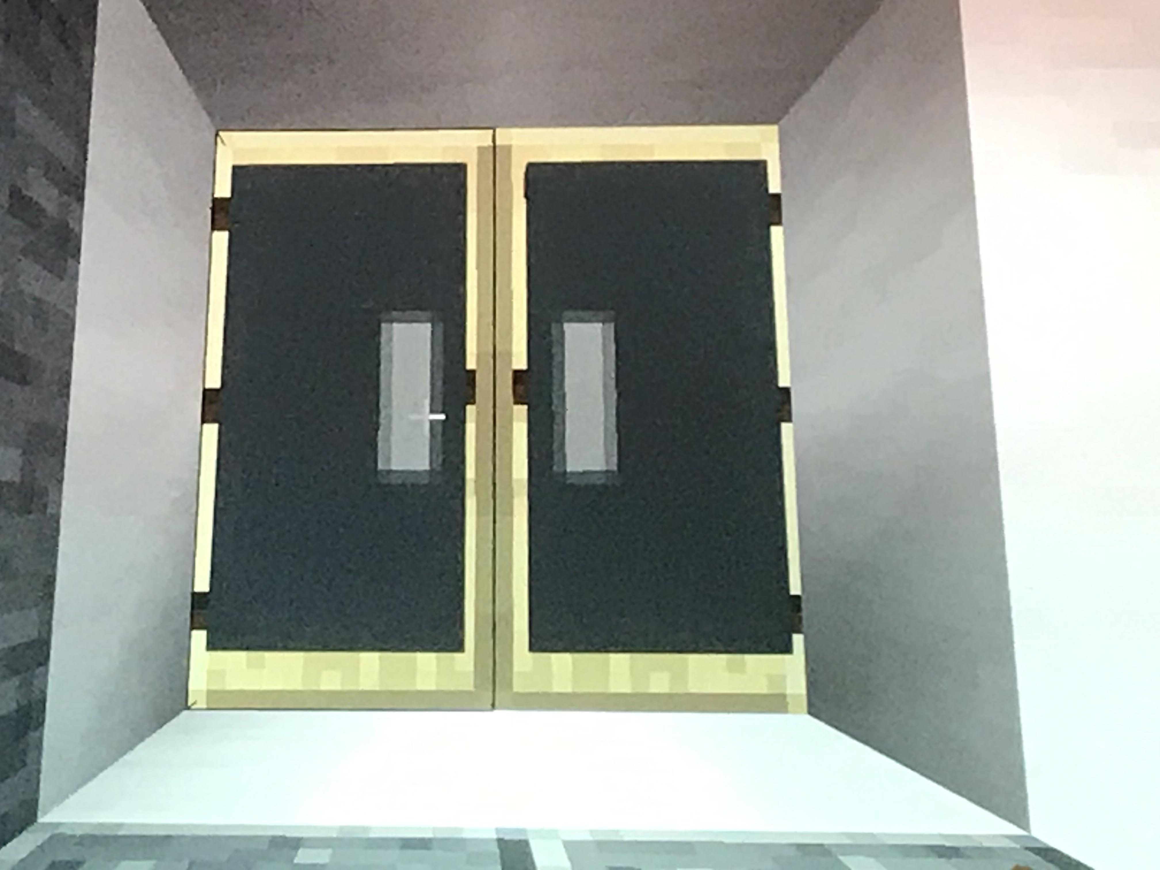 You can make alternative doors using banner patterns and applying them