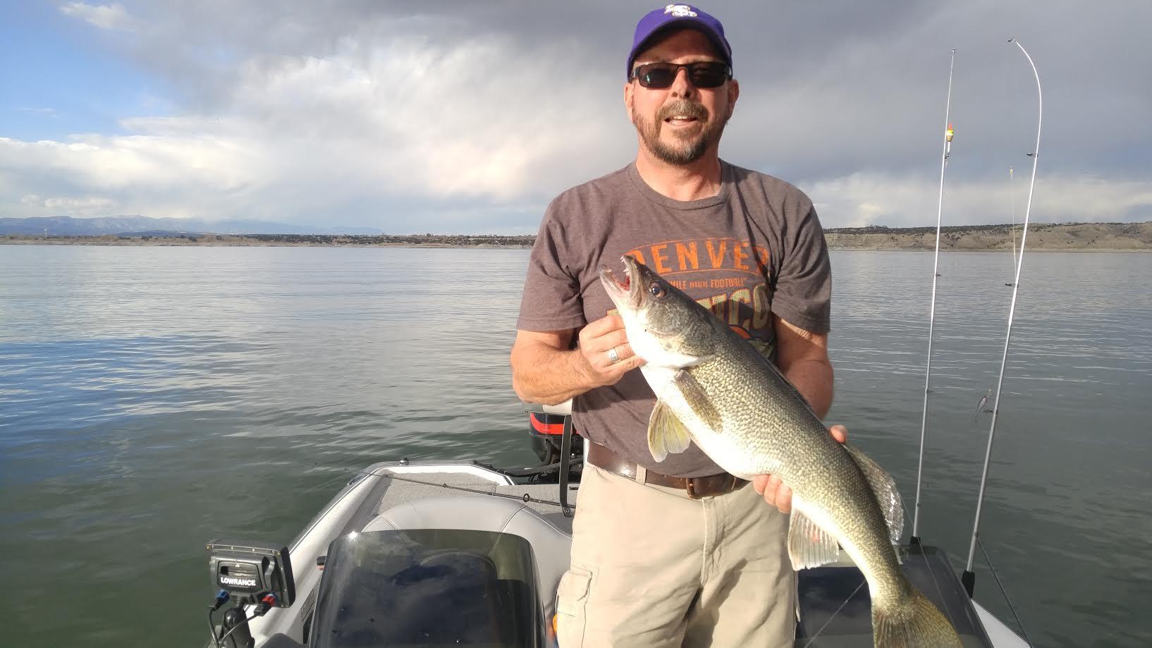 My buddy caught this 28" 8lb. walleye in Pueblo Reservoir (CO
