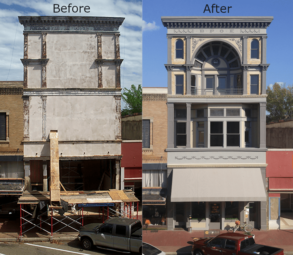 Elks Lodge Building in Marshall, Texas, USA. Built in 1912, it's