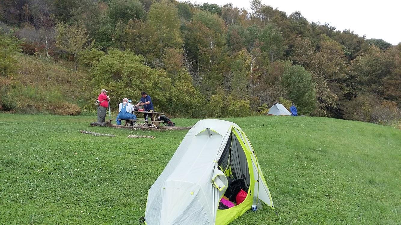 Last weekend at Overlook Mountain shelter tent area (Roan Mtn) Had a