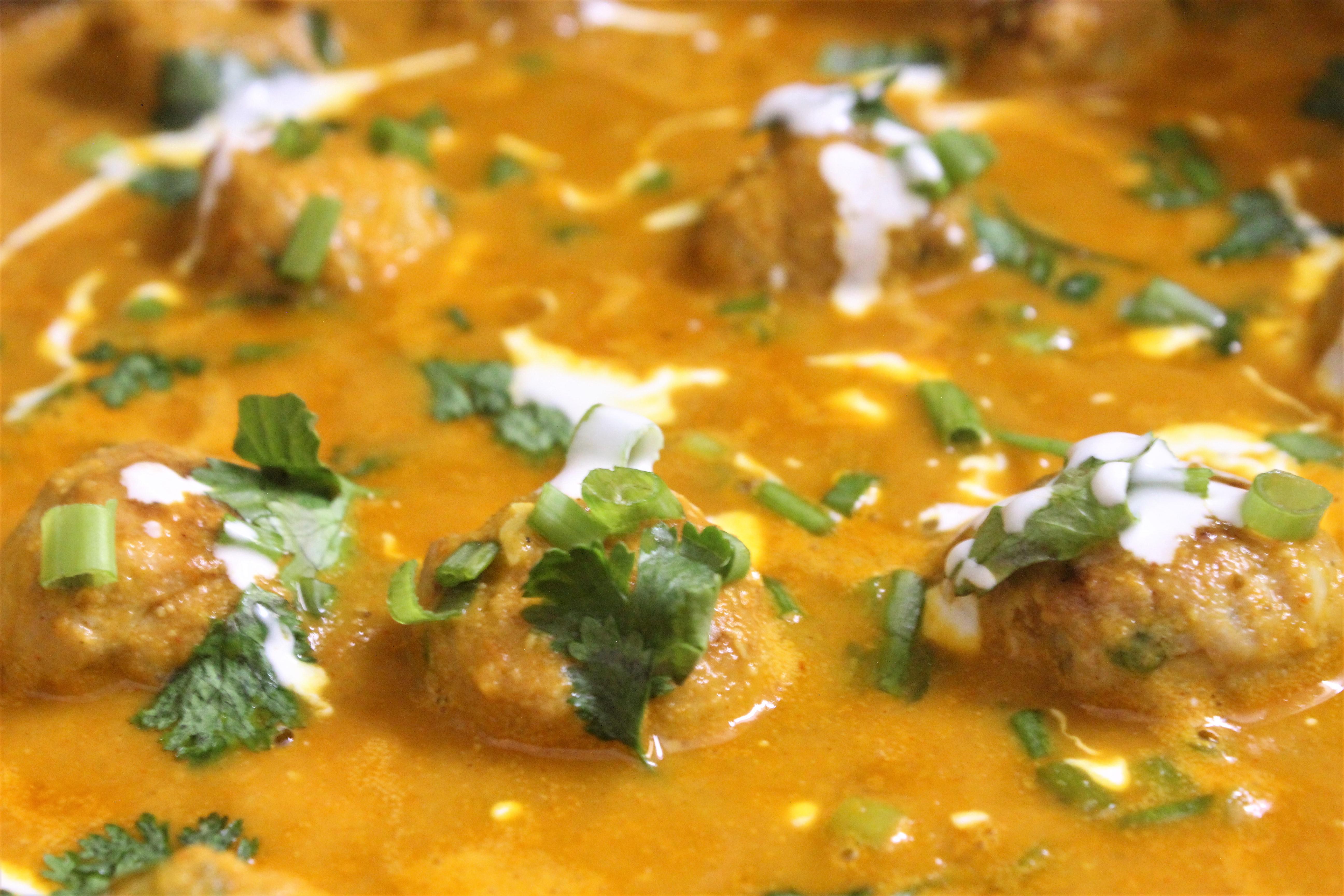 Chicken Meatball Gravy Cooked with cashew based gravy and cream r