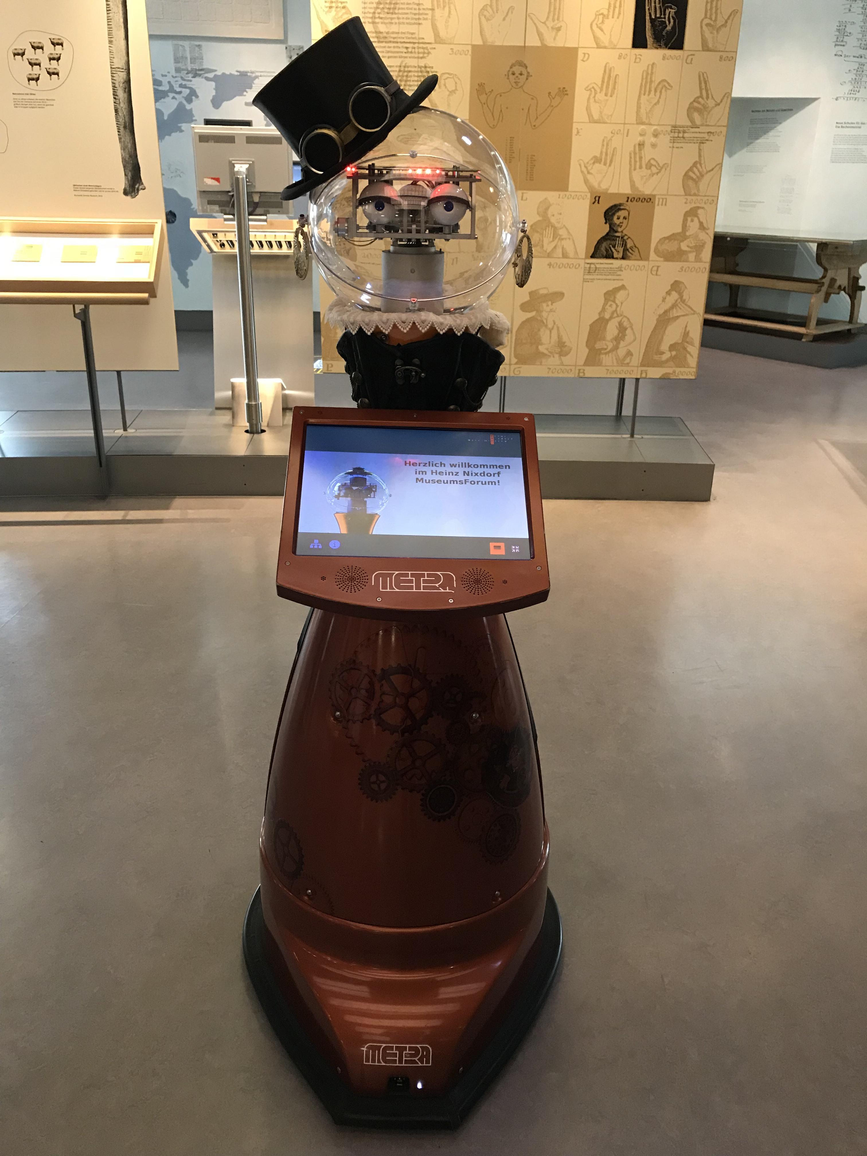 Robot tour guide at the Heinz Nixdorf Computer Museum, Paderborn