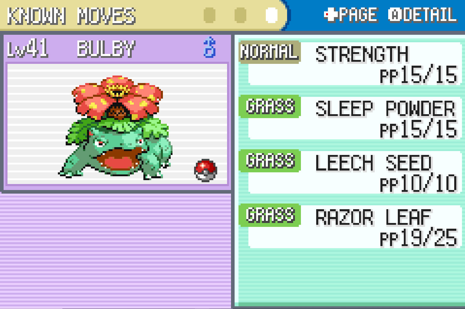 Venusaur Razor Leaf
