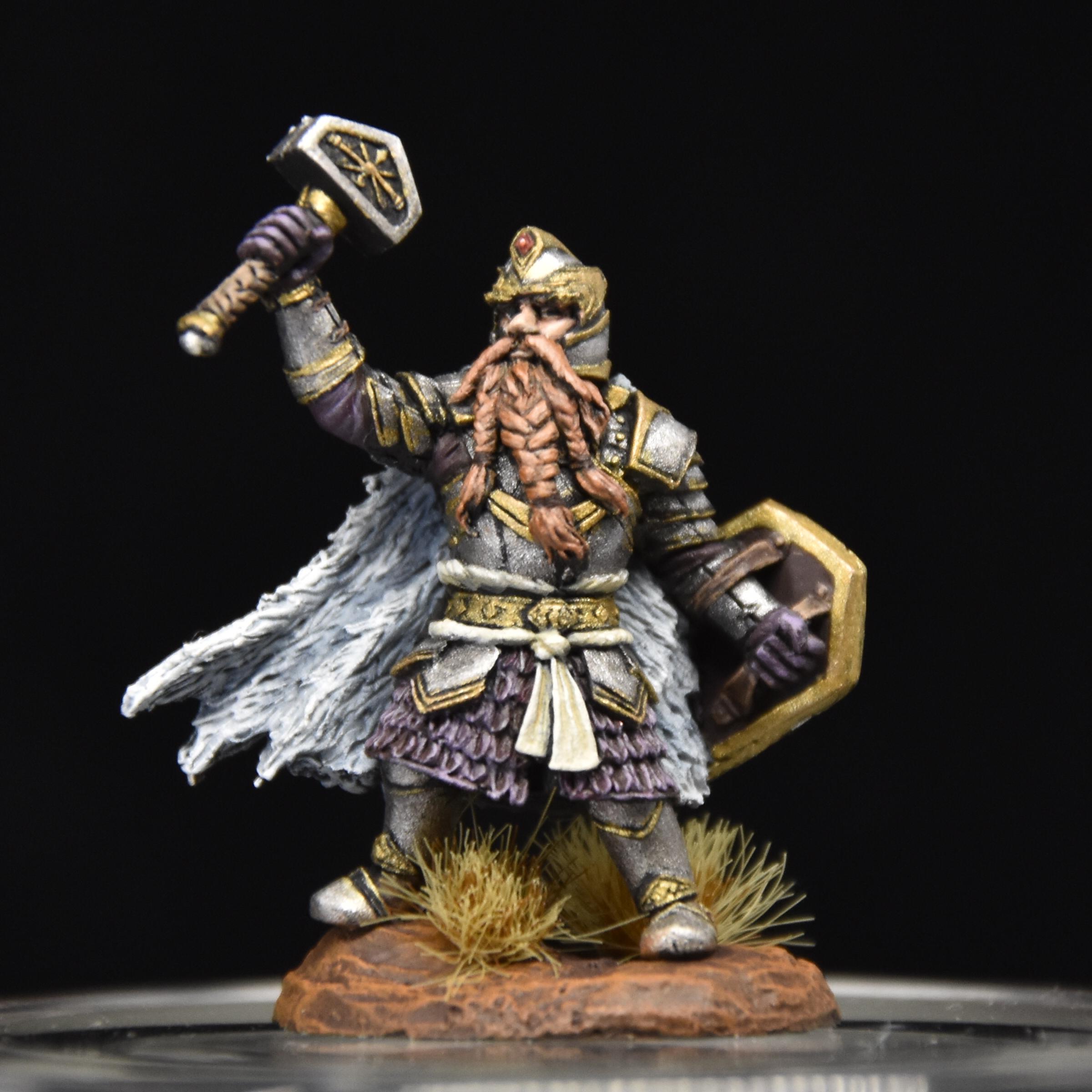 Painted Dwarf Engineer Miniature, pro paint DnD Dwarf miniature
