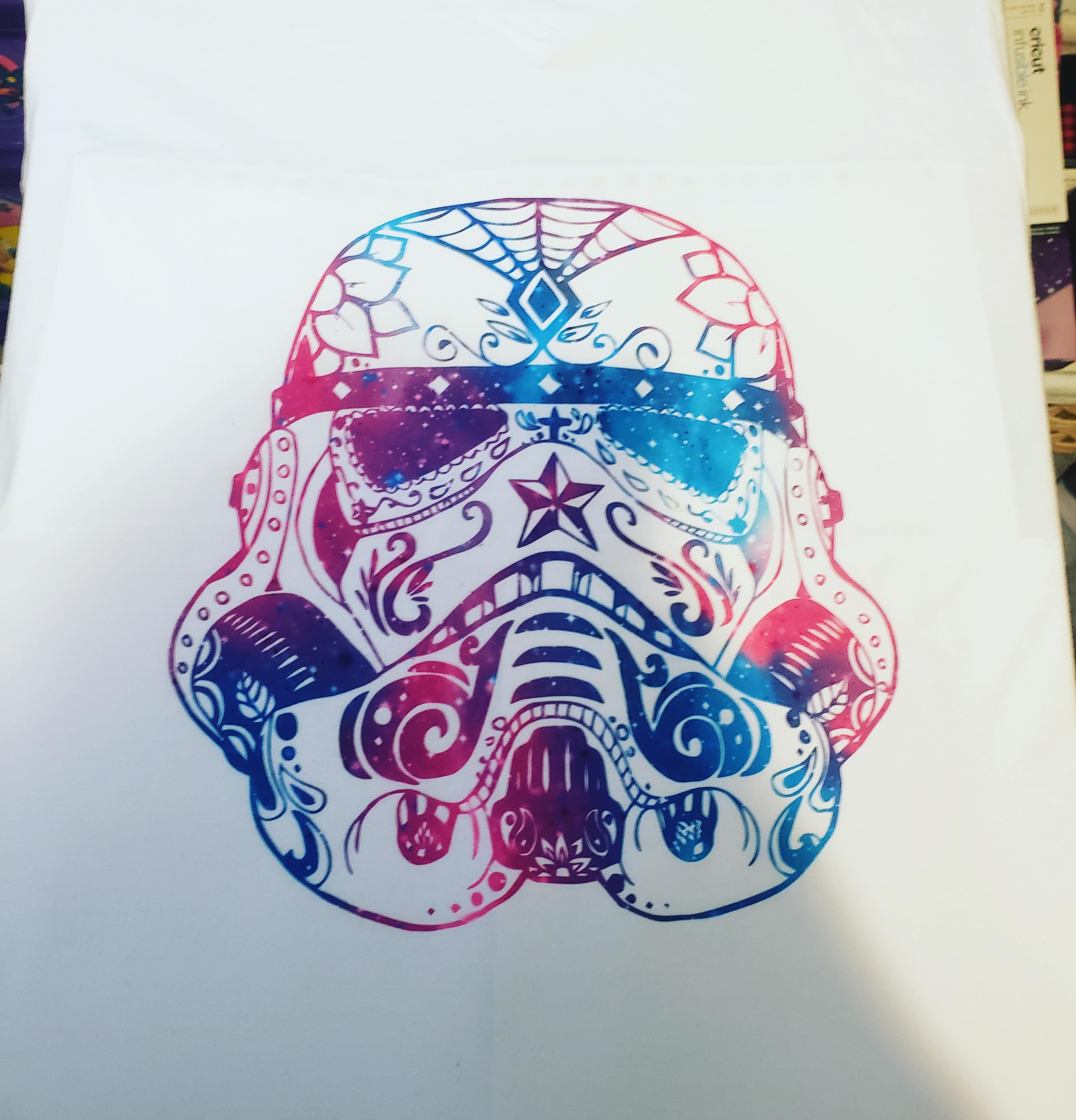 Made a shirt last night for the new Star Wars movie with my Cricut and