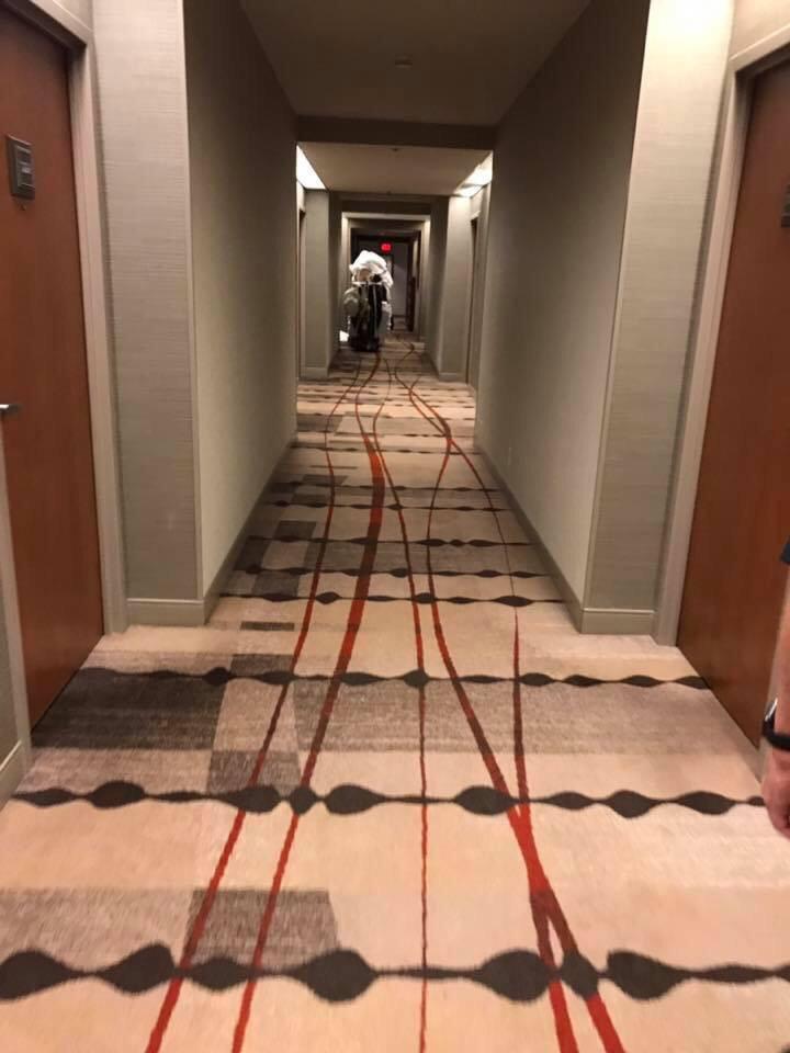 Thanks I hate carpets with red line designs now. r/thanksihateit