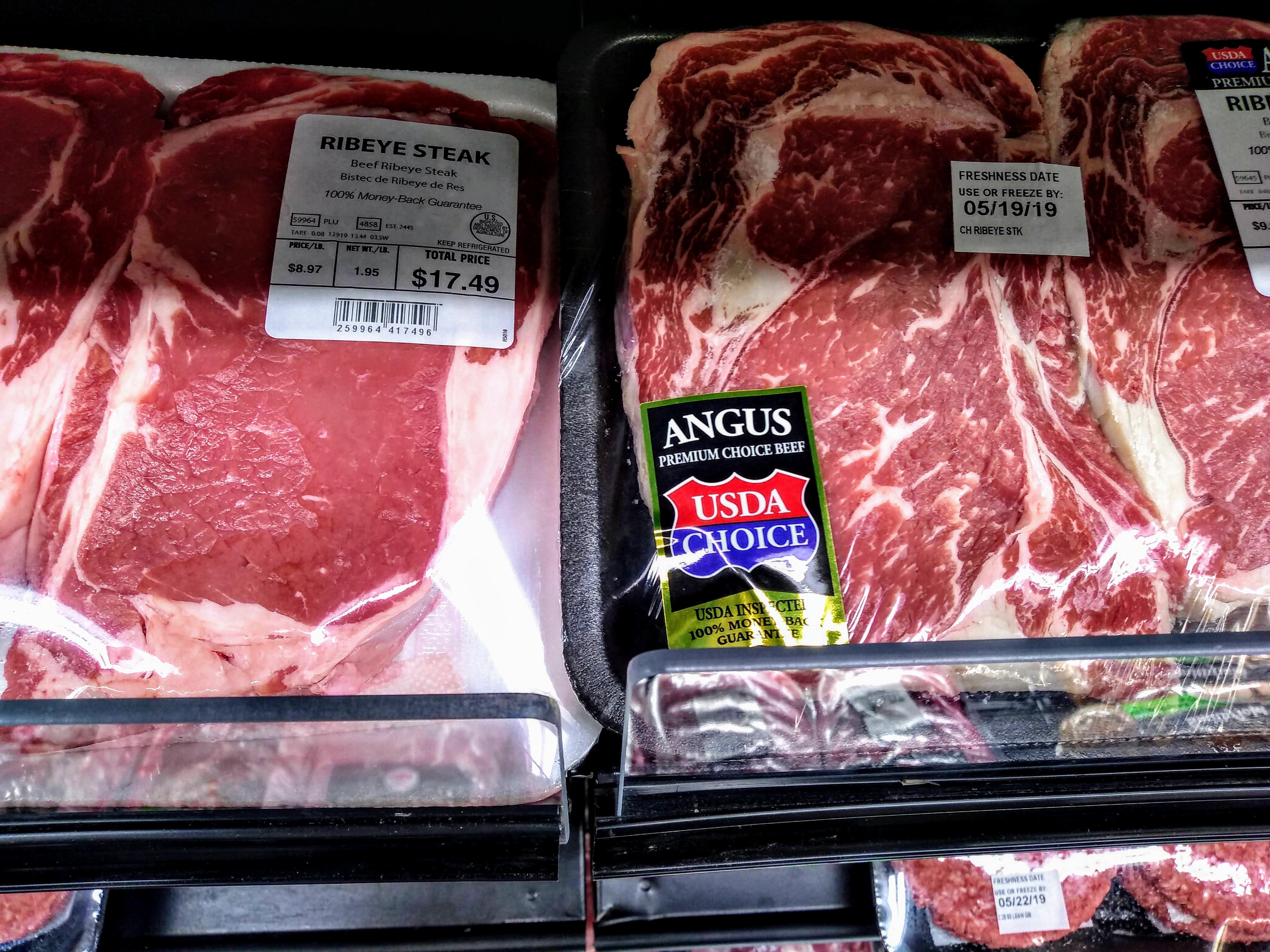 The marbeling difference between a good steak and a cheap one