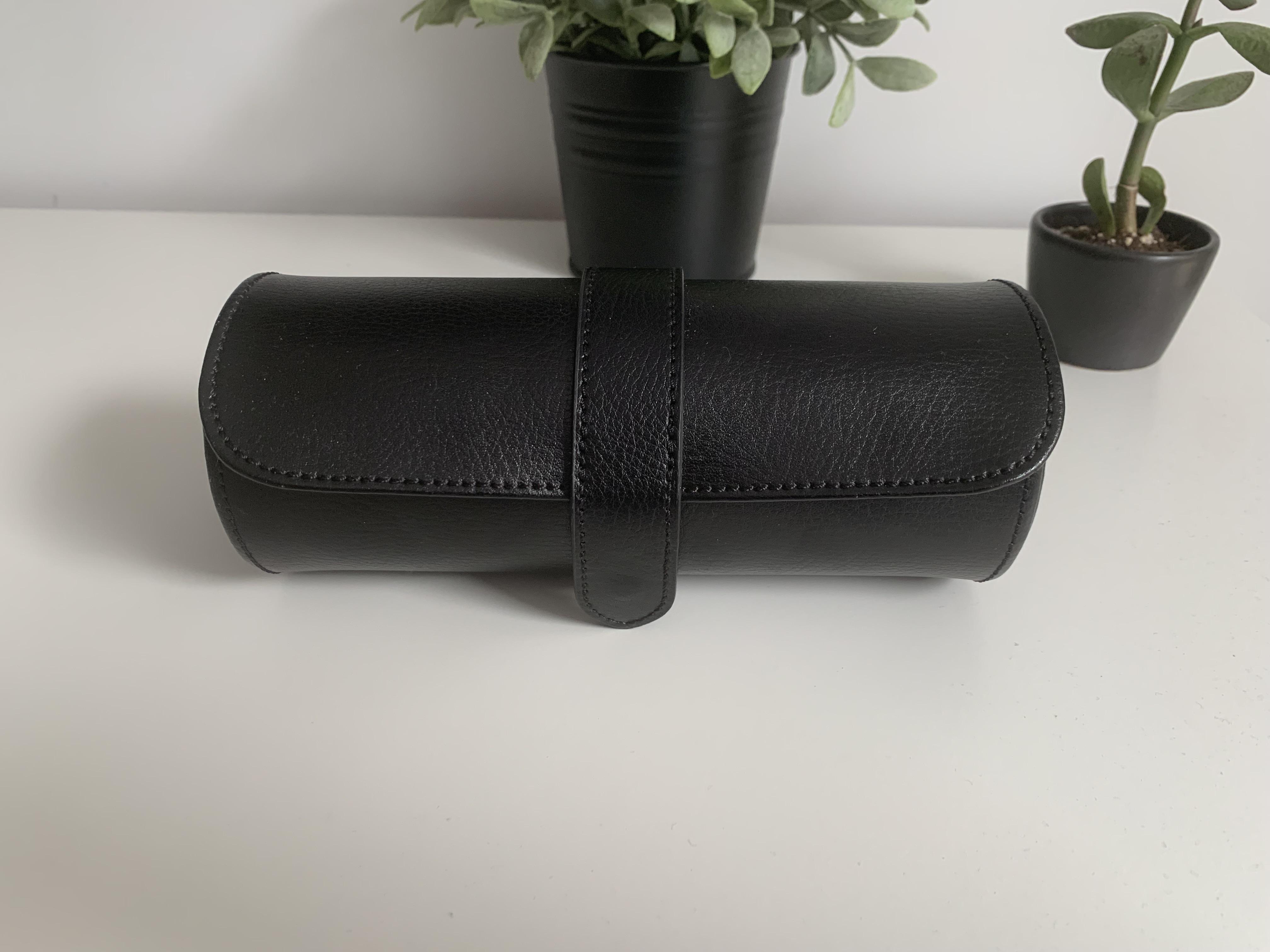 [WTS] Wolf Navigator Triple Watch Roll, Black Calfskin Leather r