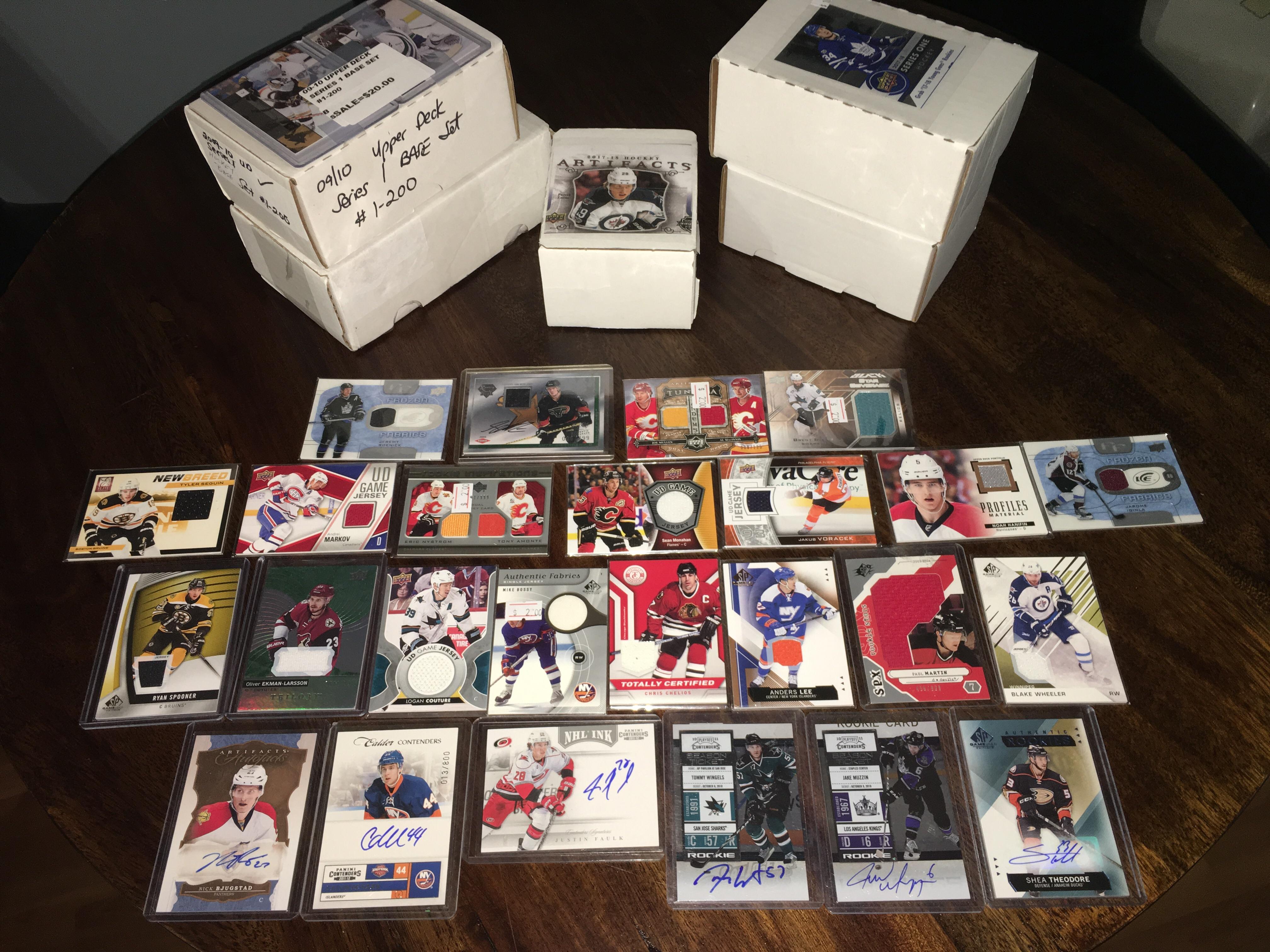 Toronto Sport Card Expo pickups 0910 and 1718 UD base sets, 1718