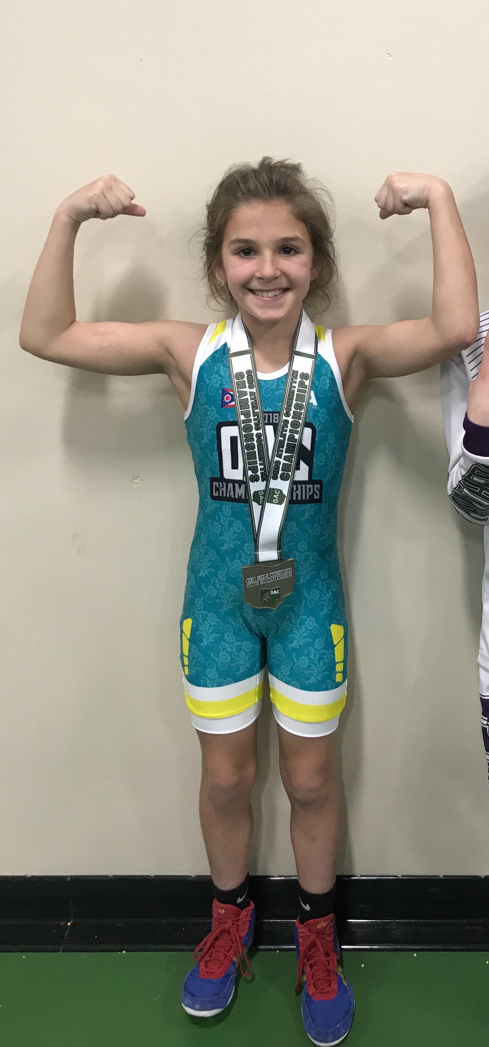 Your Inaugural Ohio Girls youth State Champion (65lbs). r/wrestling