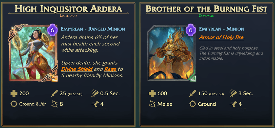 Two new cards revealed High Inquisitor Ardera, and Brother of the
