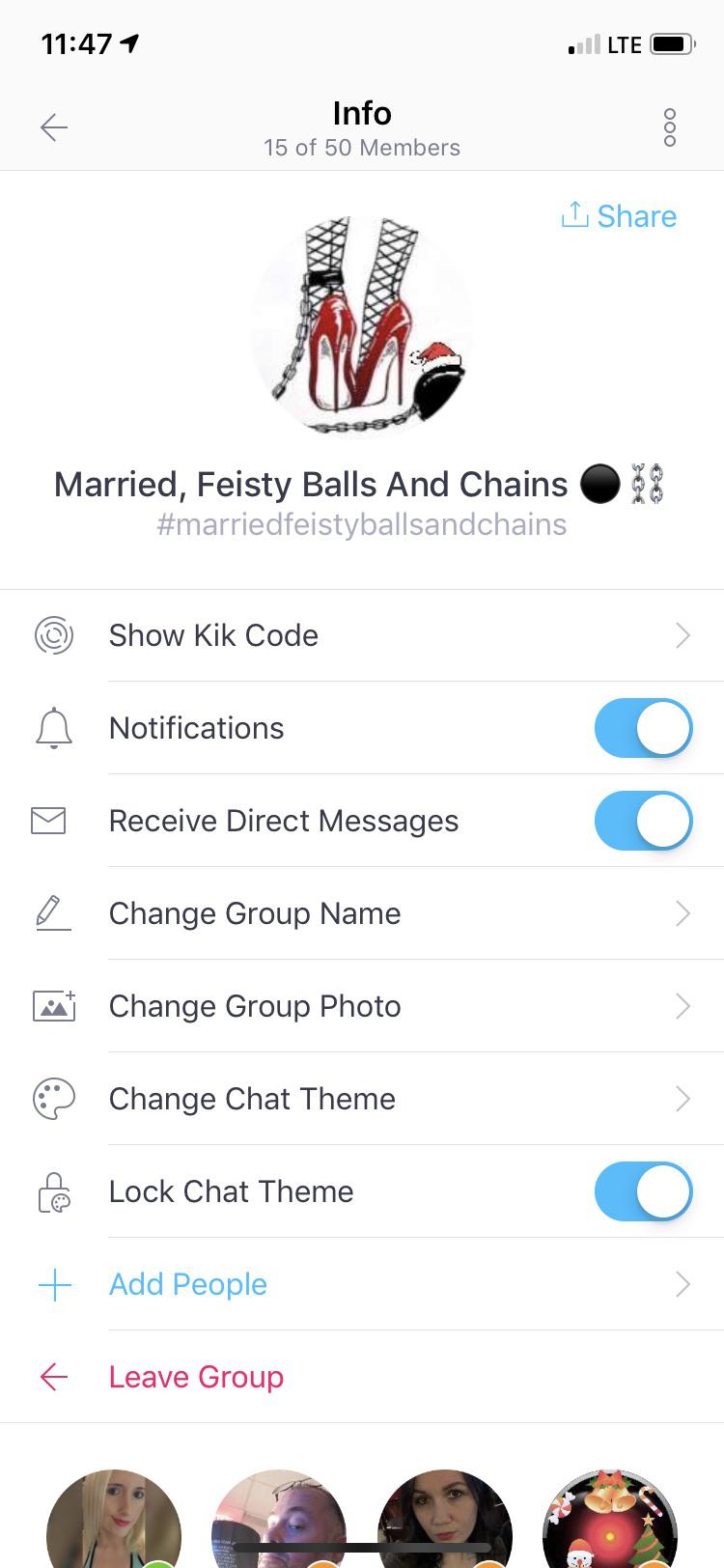 Join my kik group! We are a drama free married group in need of people