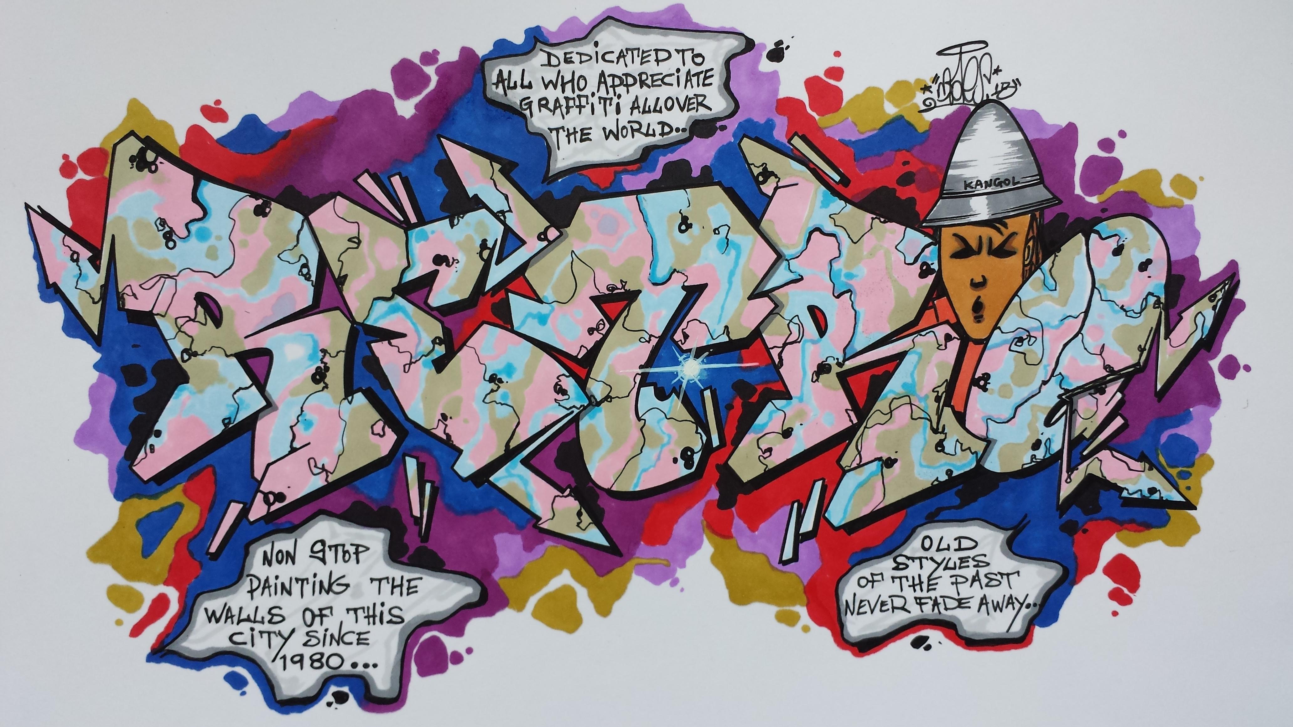 Retro 80s Style Piece Inspired By Great Artists Of The 80s Era Like Bando And Mode2 Etc R Blackbookgraffiti