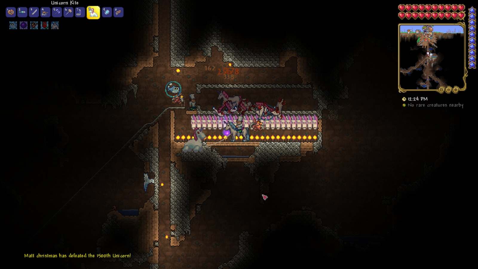 Mine and my friends unicorn farm r/Terraria