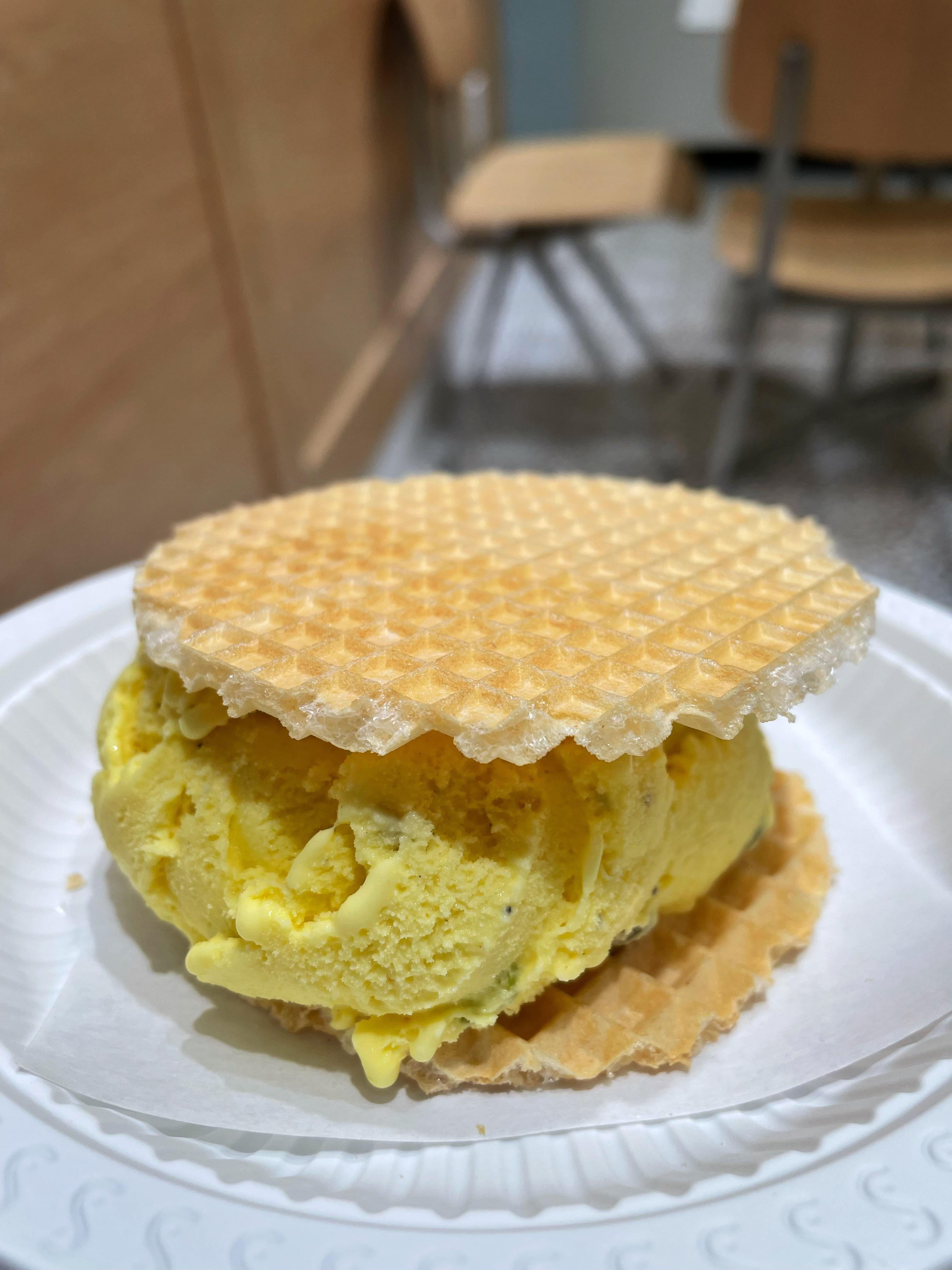 Saffron rose water ice cream from Mashti Malone’s Westwood location r