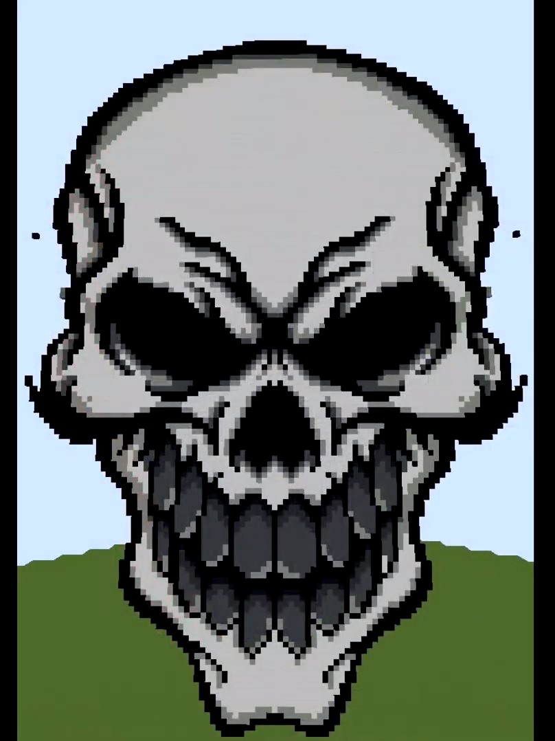 My new Pixel Art Skull r/Minecraft