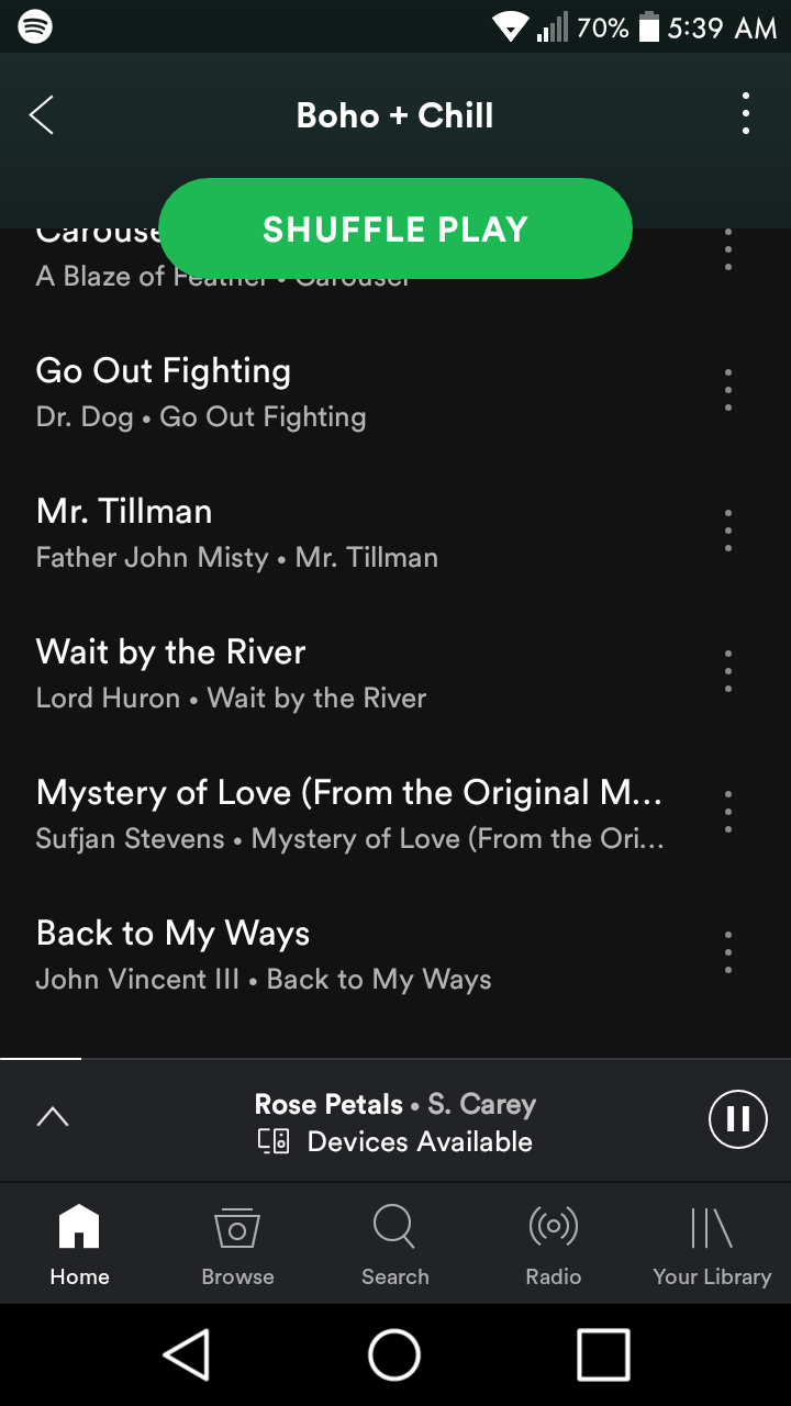 Just stumbled upon this Spotify playlist called Boho + Chill. 6 songs