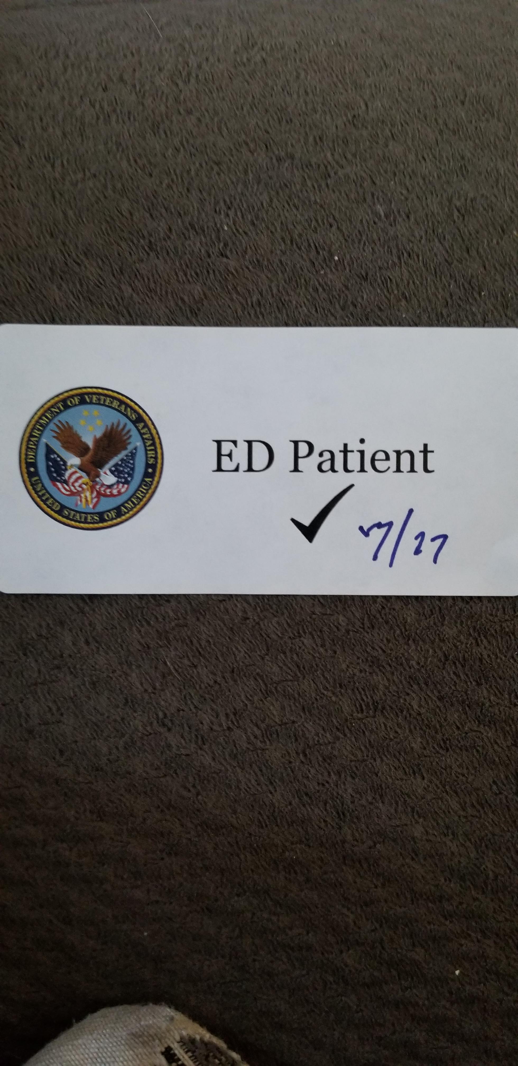 WOW! During my emergency room visit at Loma Linda VA, I was given this