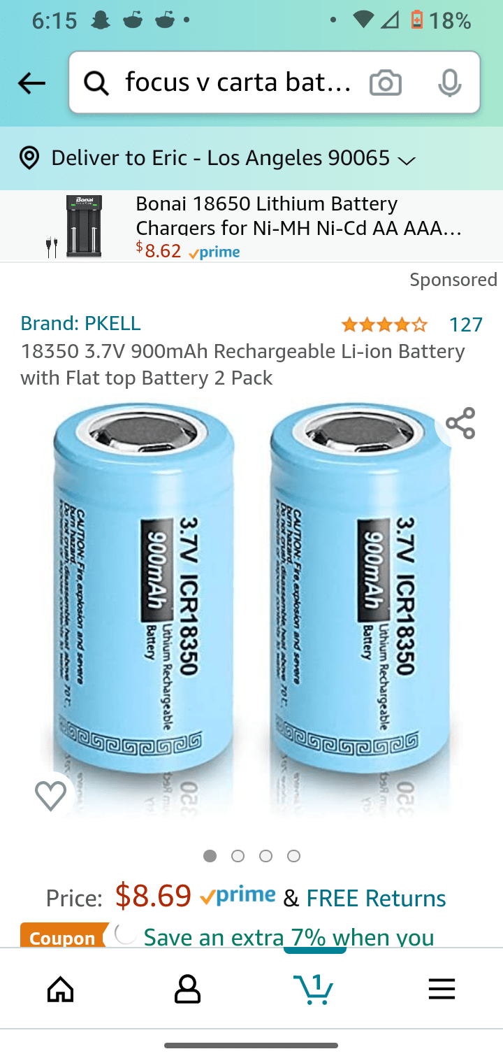 Would these batteries work for the carta ? : r/FocusVCarta
