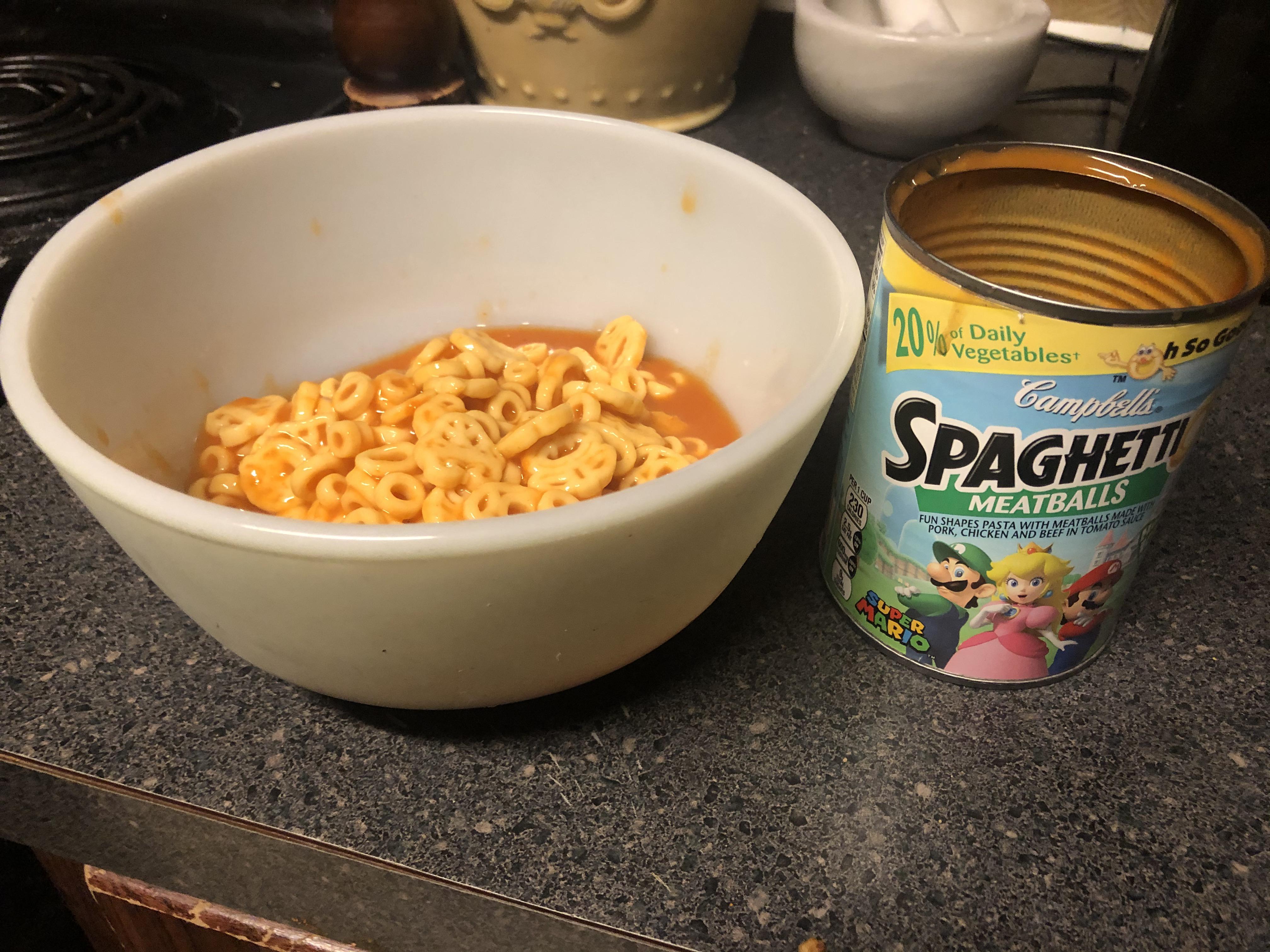 My Super Mario Bros Spaghettios had their feelings hurt by r/Nintendo