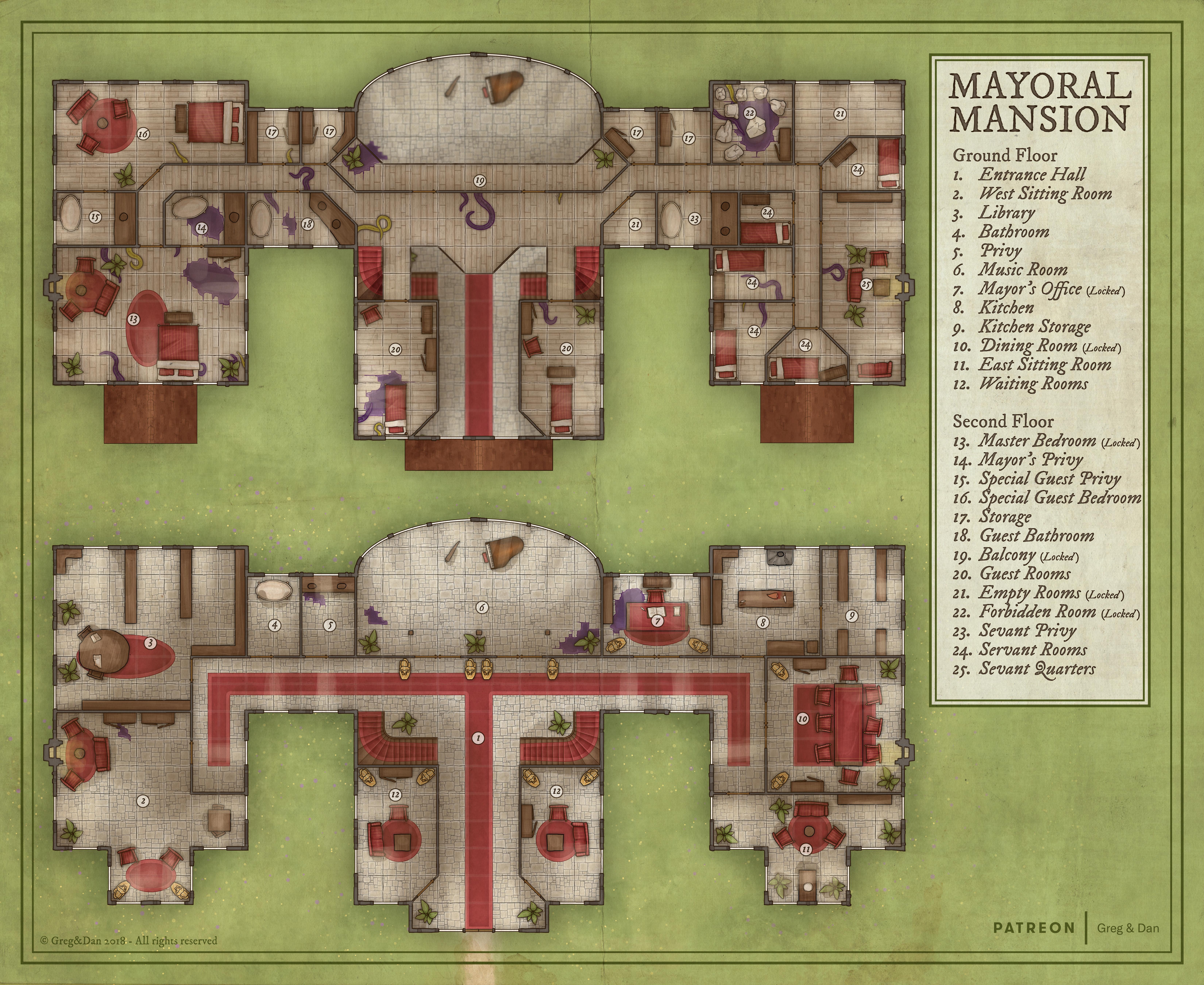 Mayoral Mansion r/dndmaps
