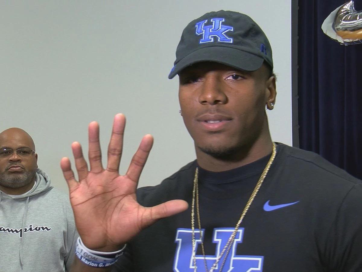 University of Kentucky football player JJ Weaver has six fully