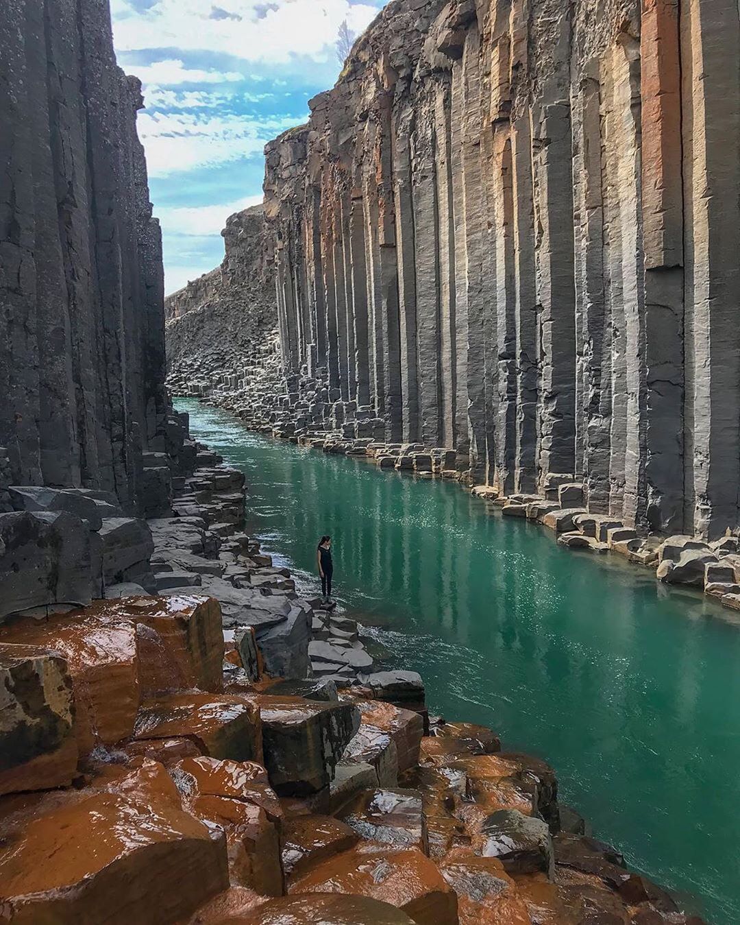 Giant Basalt canyon in Iceland r/pics