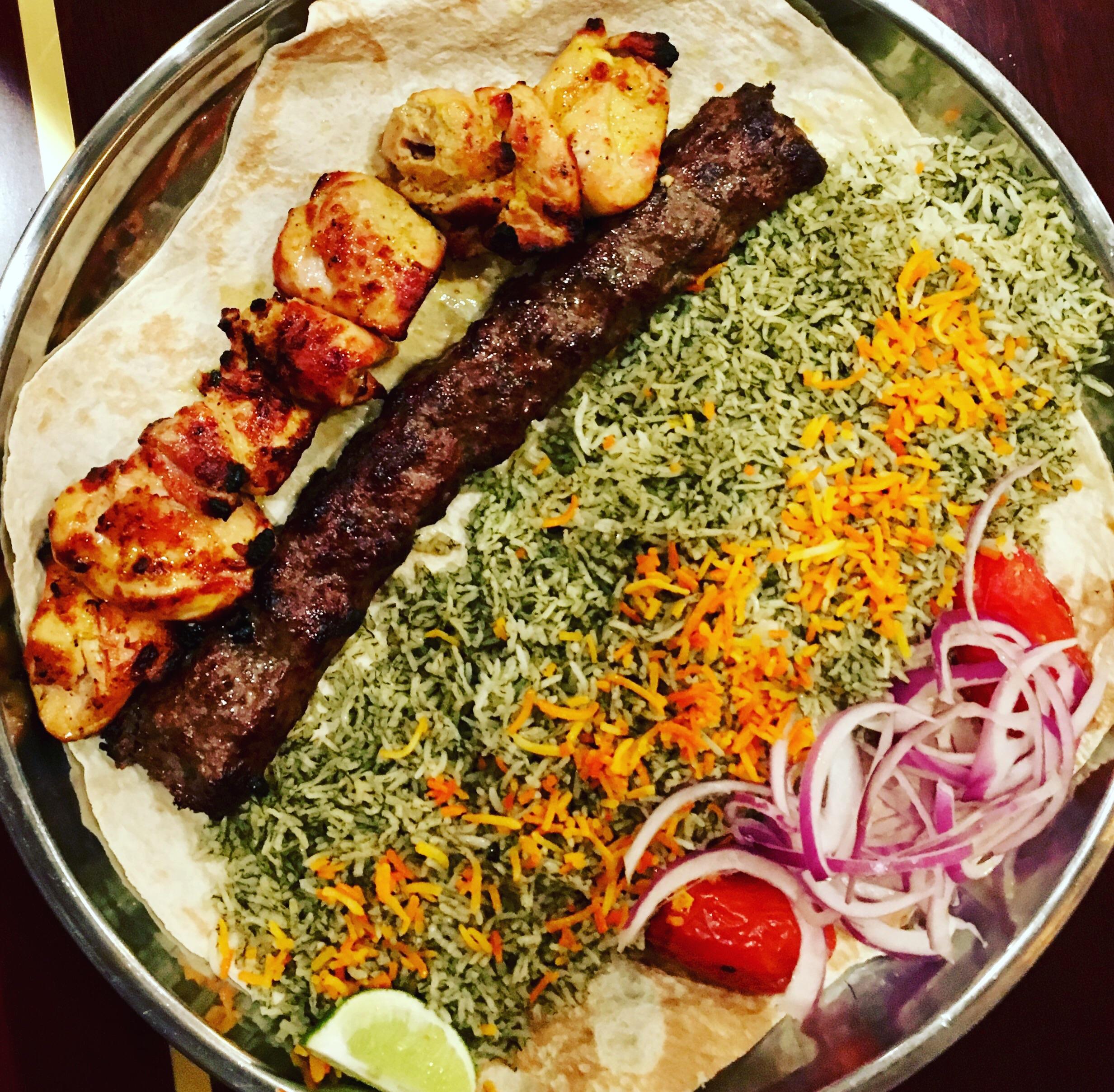 Ground Lamb and Chicken Thigh Kabob from Kabobi Grill, Chicago. r/chicago