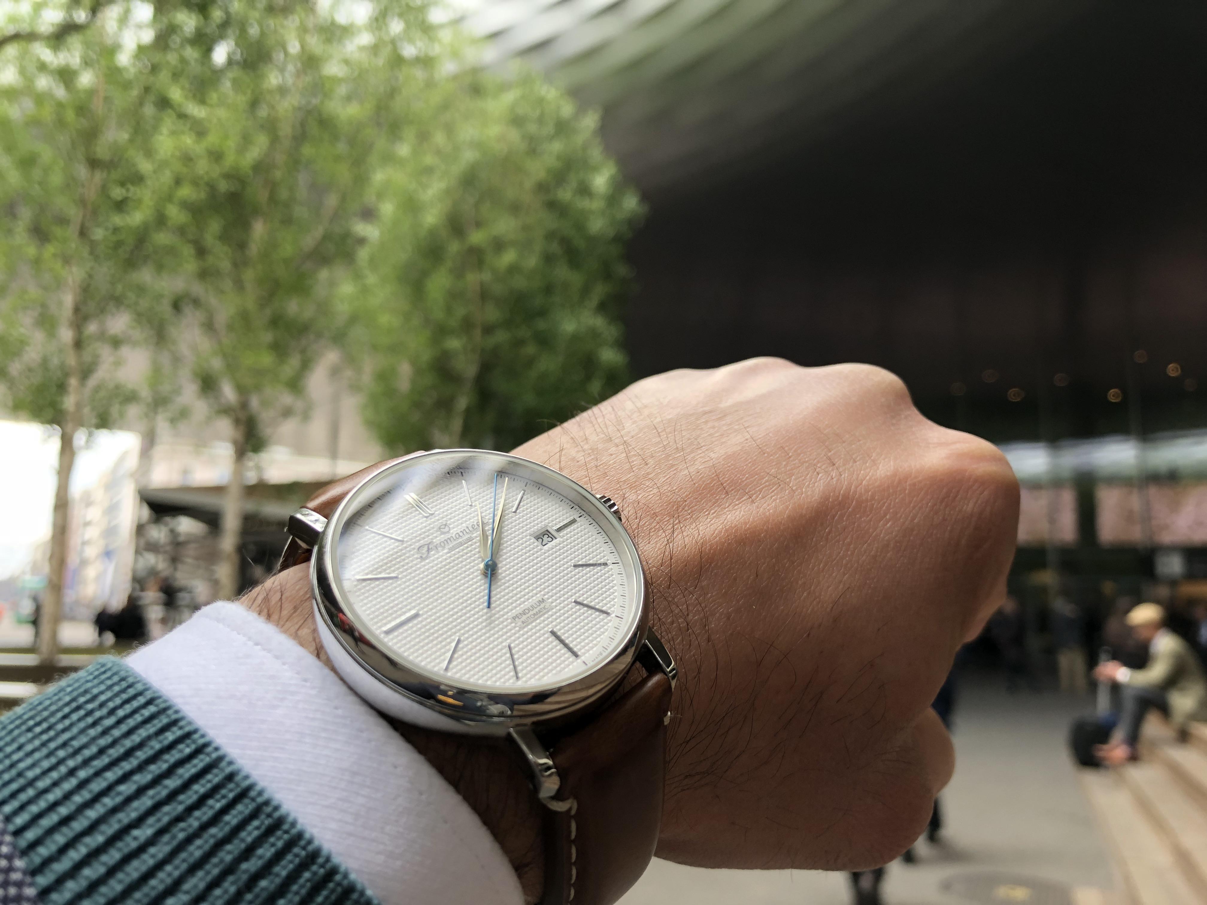 [Fromanteel] Pendulum automatic watch back from service. r/Watches