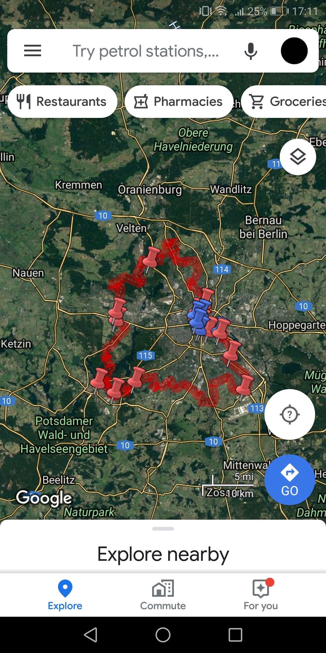 So I once read an article about Berlin wall and I wanted to see a map