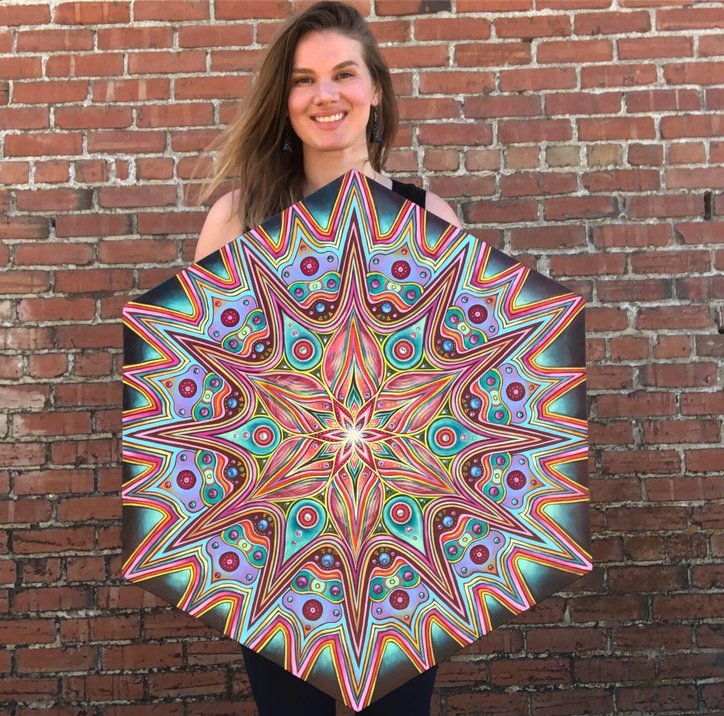 My most recent oil painting, 'ORIGIN'. My most intricate mandala