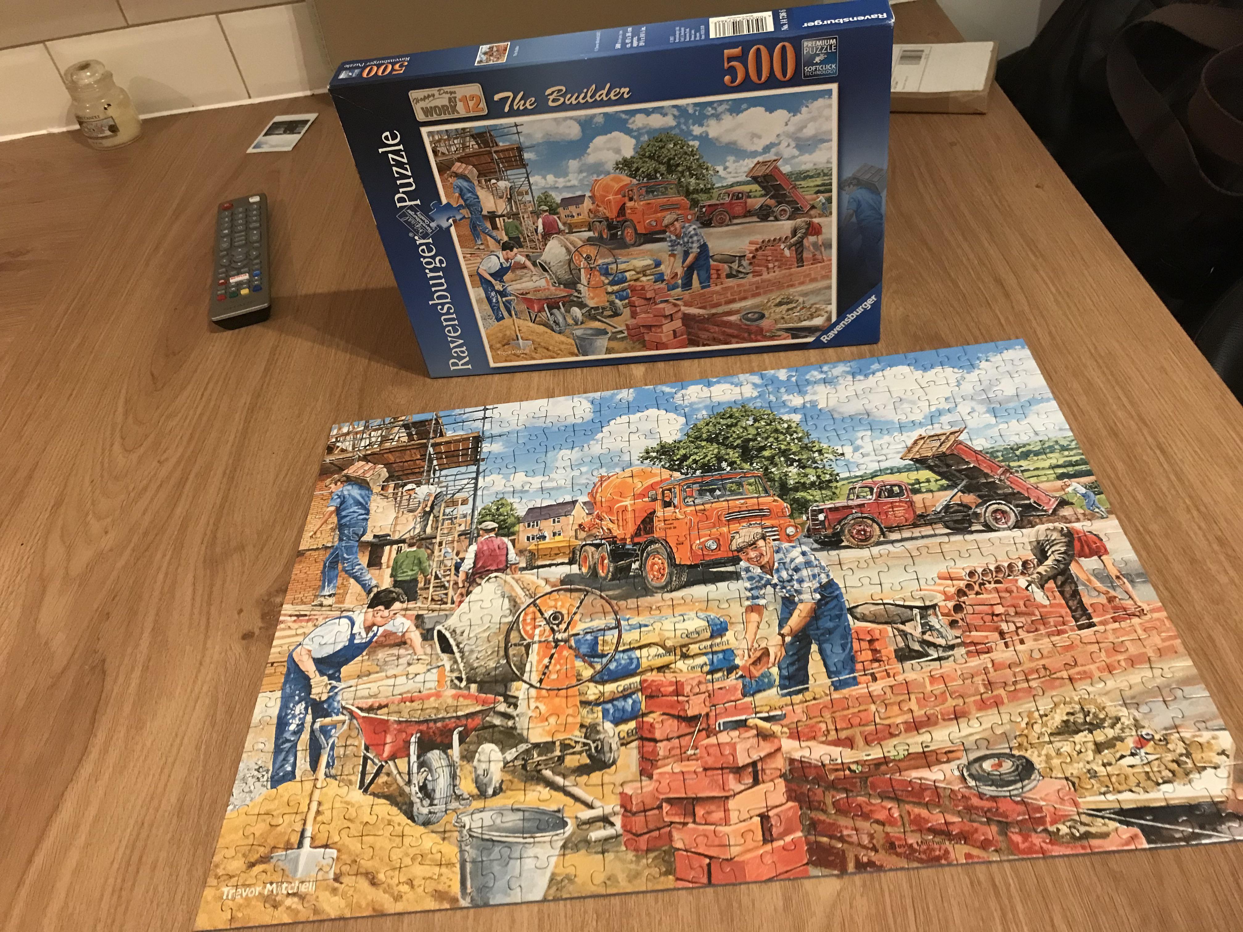 Happy Days at Work ‘The Builder’ Ravensburger 500 pieces. r/Jigsawpuzzles