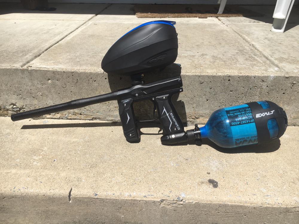 First paintball gun that isn’t a Tippmann. Nothing fancy but needless