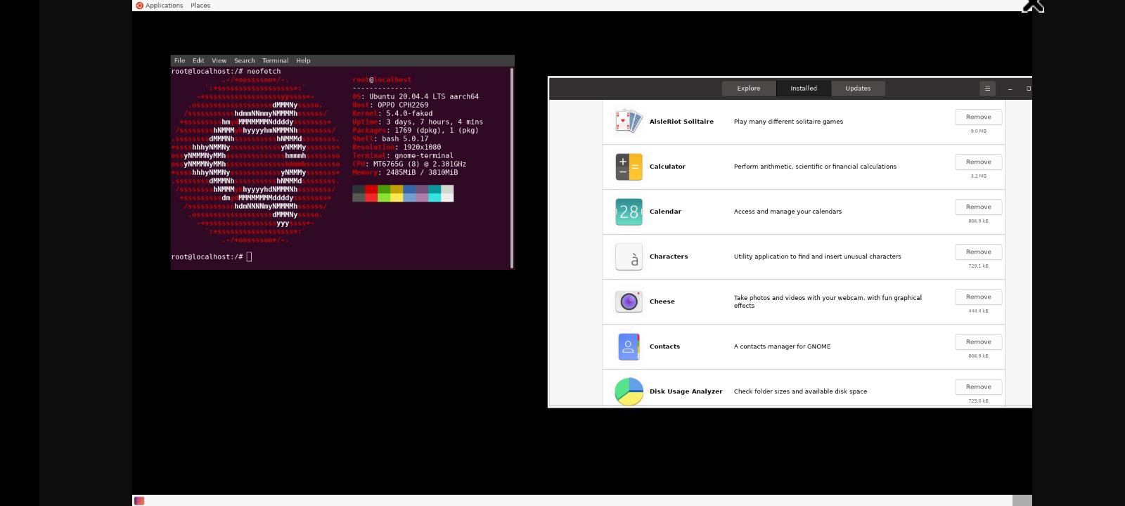 GNOME on Ubuntu 20.04 (prootdistro) r/termux