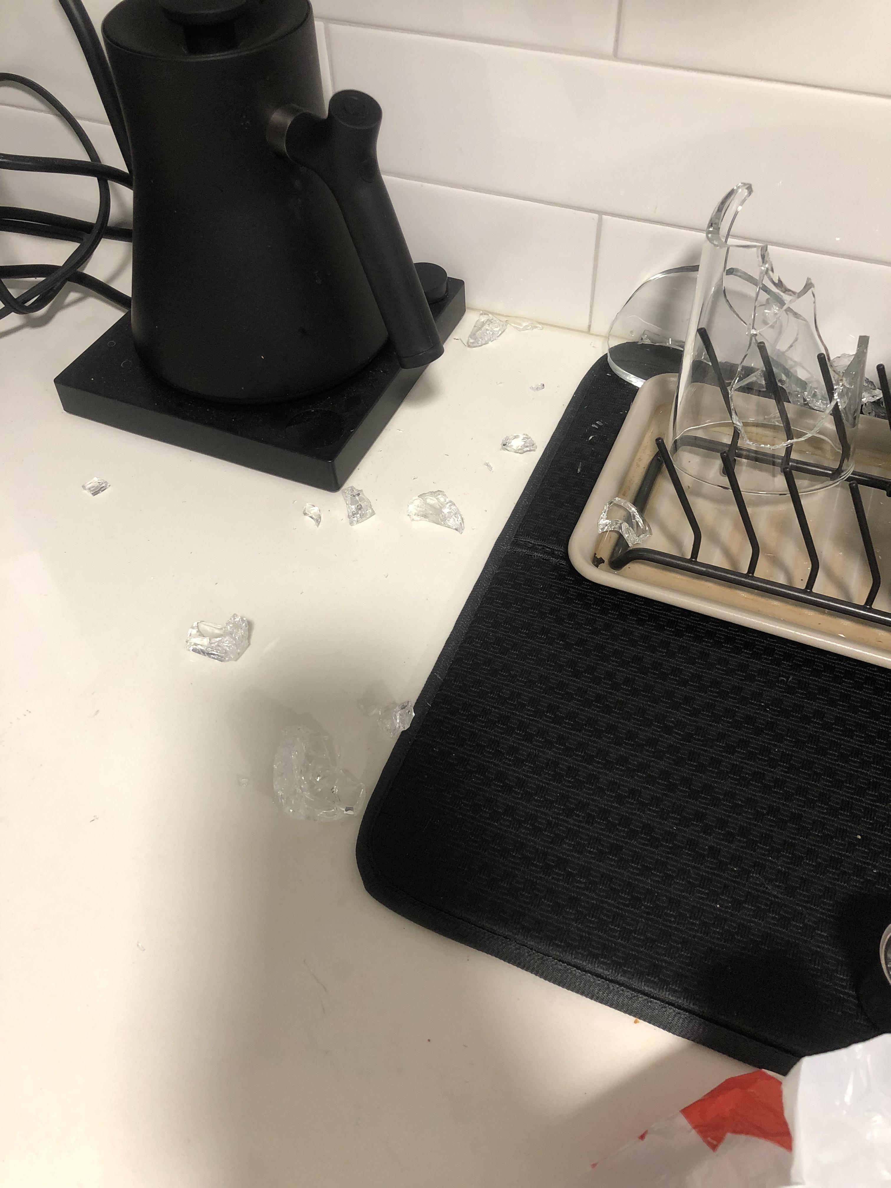 Second time in 2 weeks these glasses shattered while I was out of the